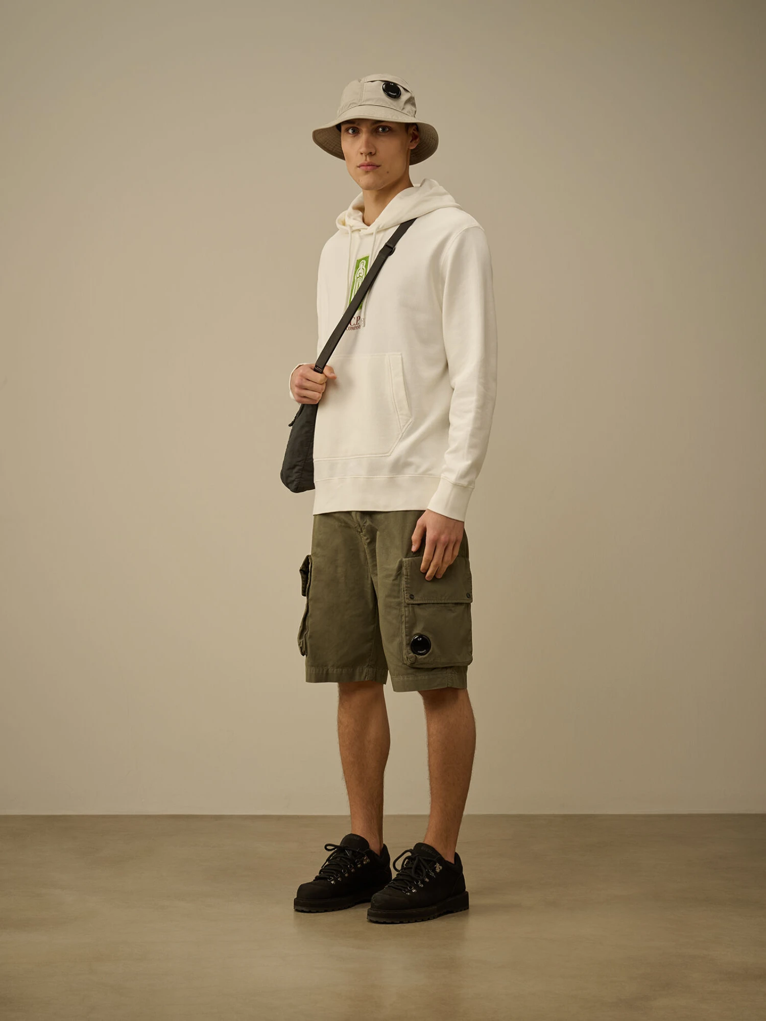 Худи C.P. Company Cotton Fleece Hooded Gauze White