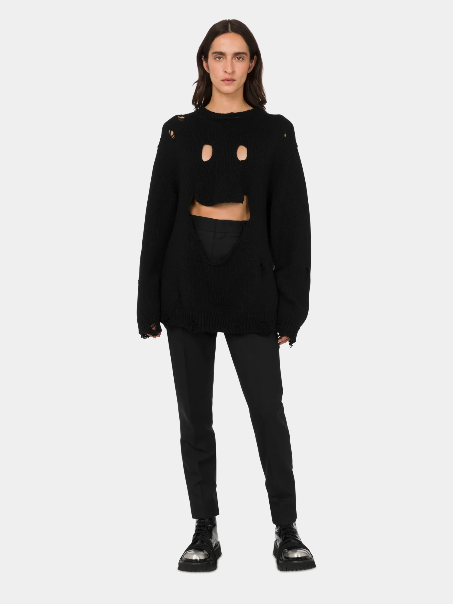 Женский пуловер MOSCHINO Smiley Pullover Black