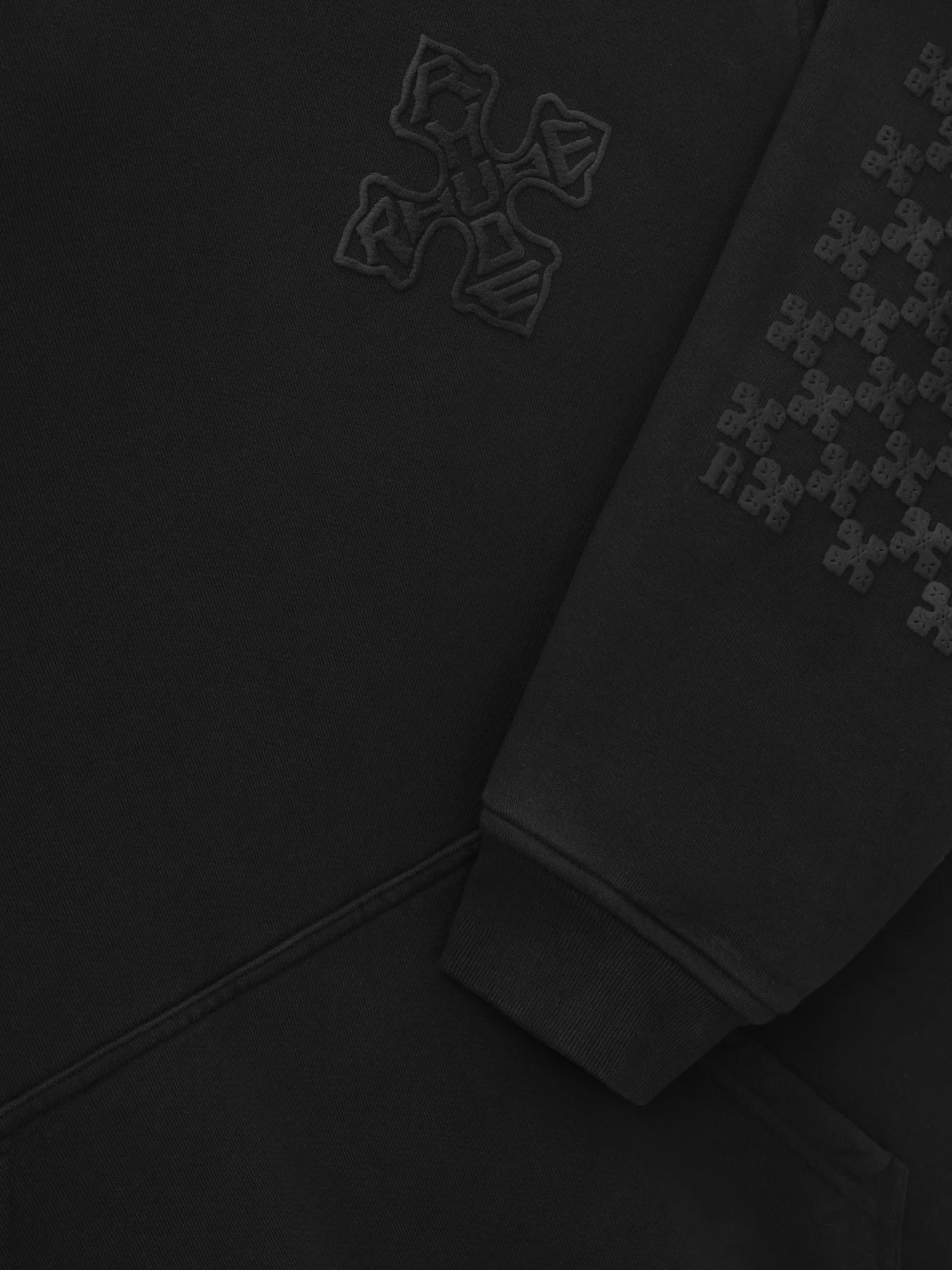 Худи RHUDE Cross Logo Vtg Black/Black