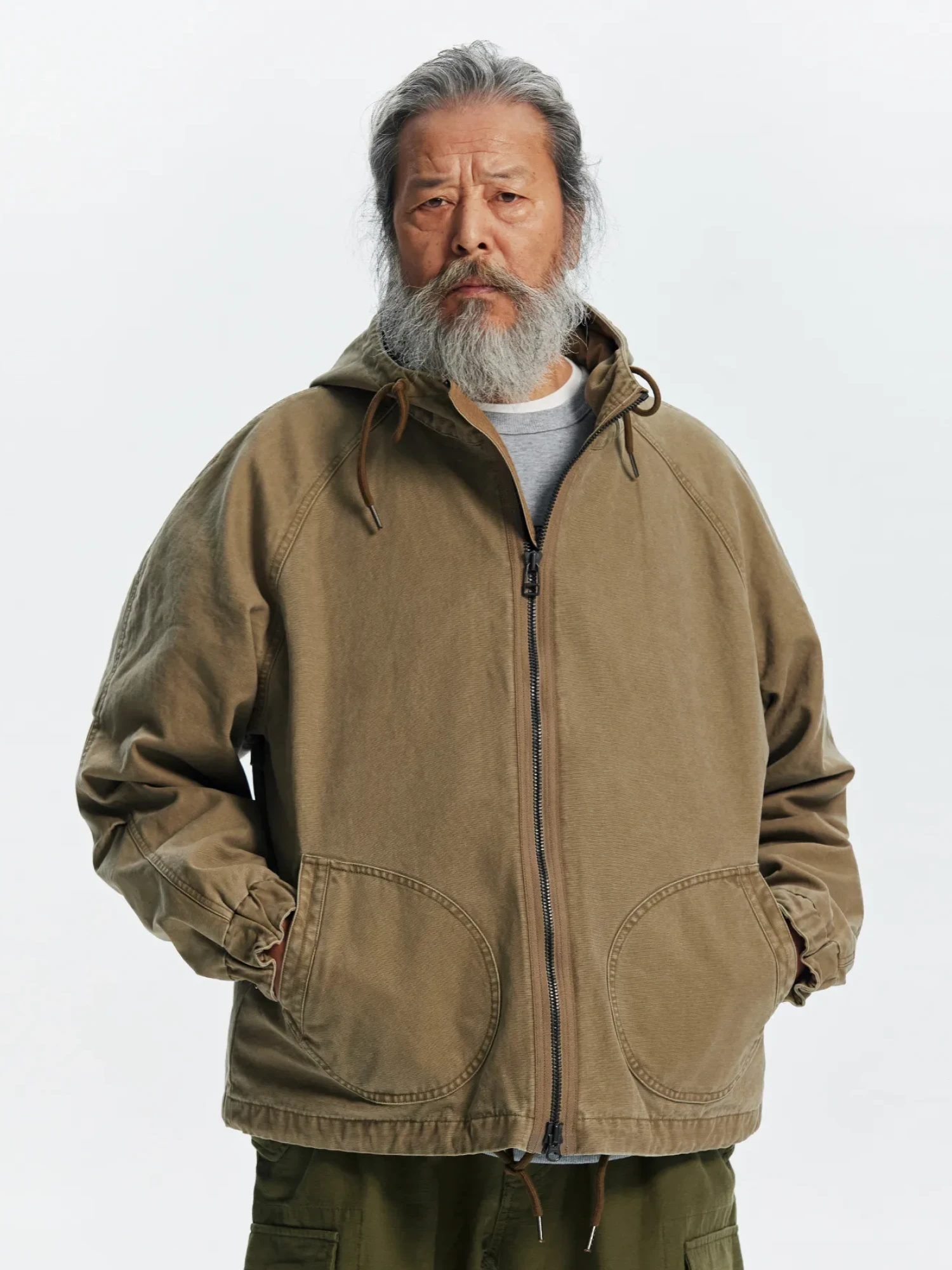 Парка FrizmWORKS Jungle Cloth Deck Hooded Beige