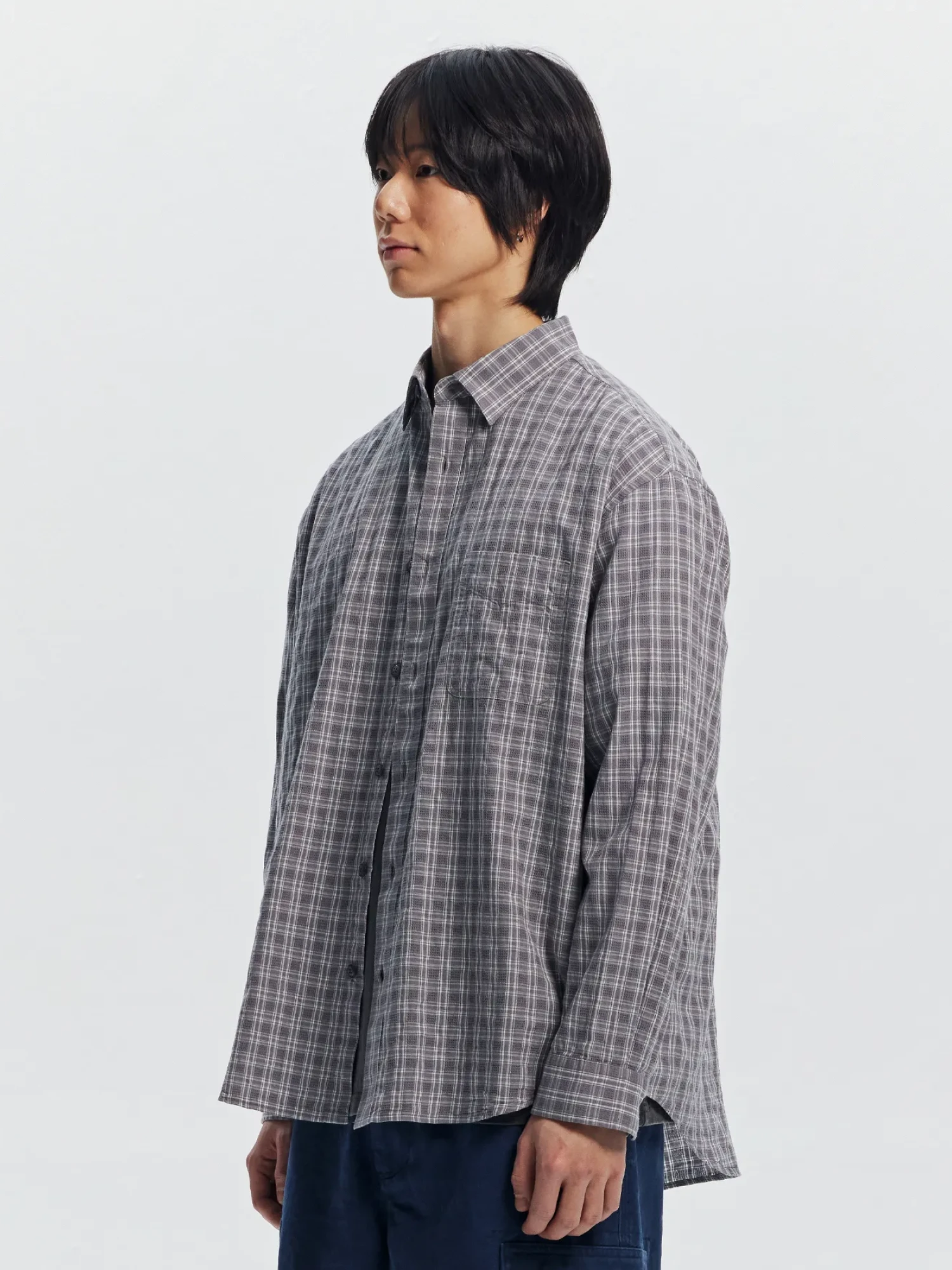 Рубашка FrizmWORKS Seersucker Checked Gray