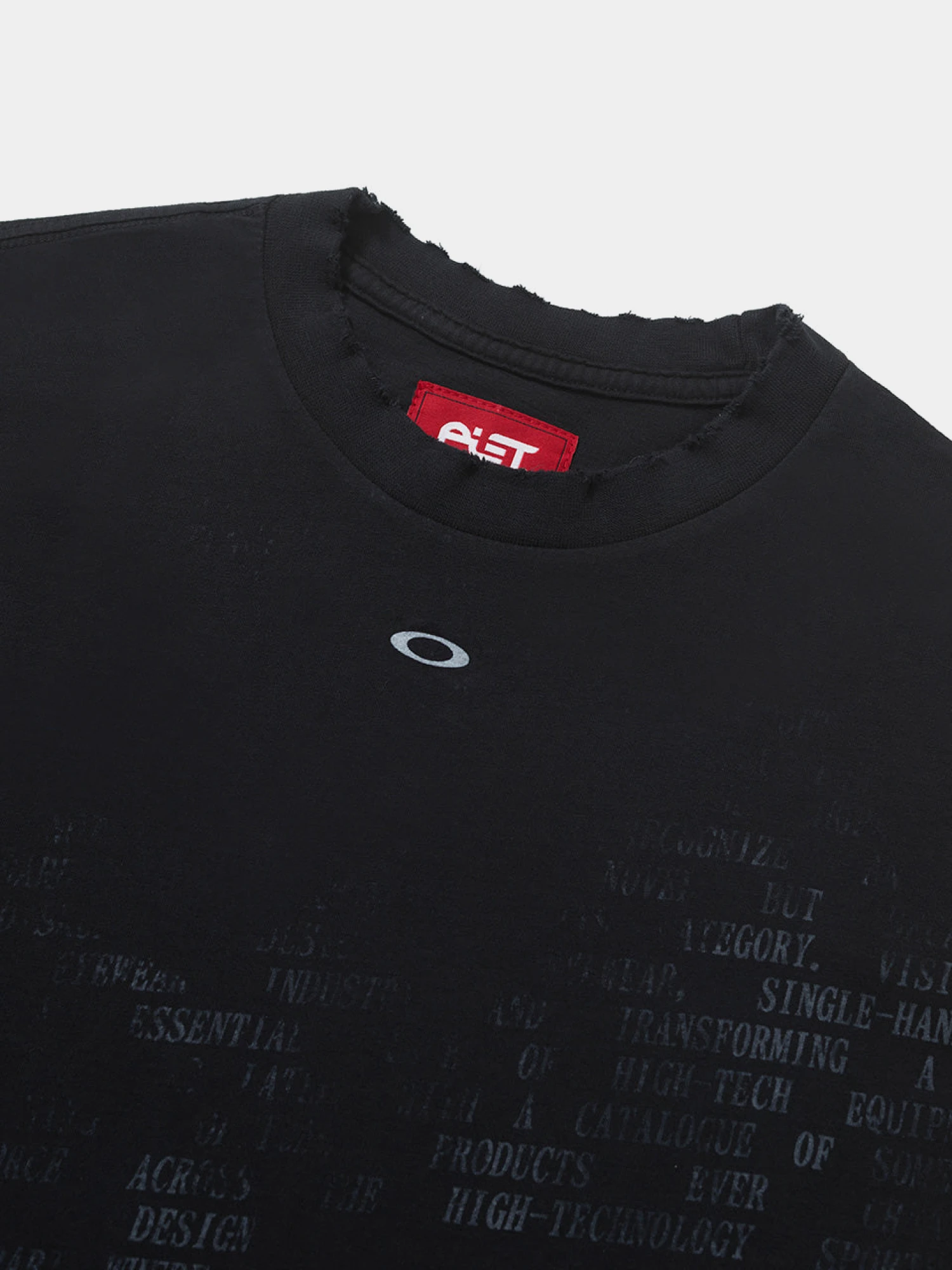 Футболка PIET x OAKLEY Nano Logo Ripped Vintage Black