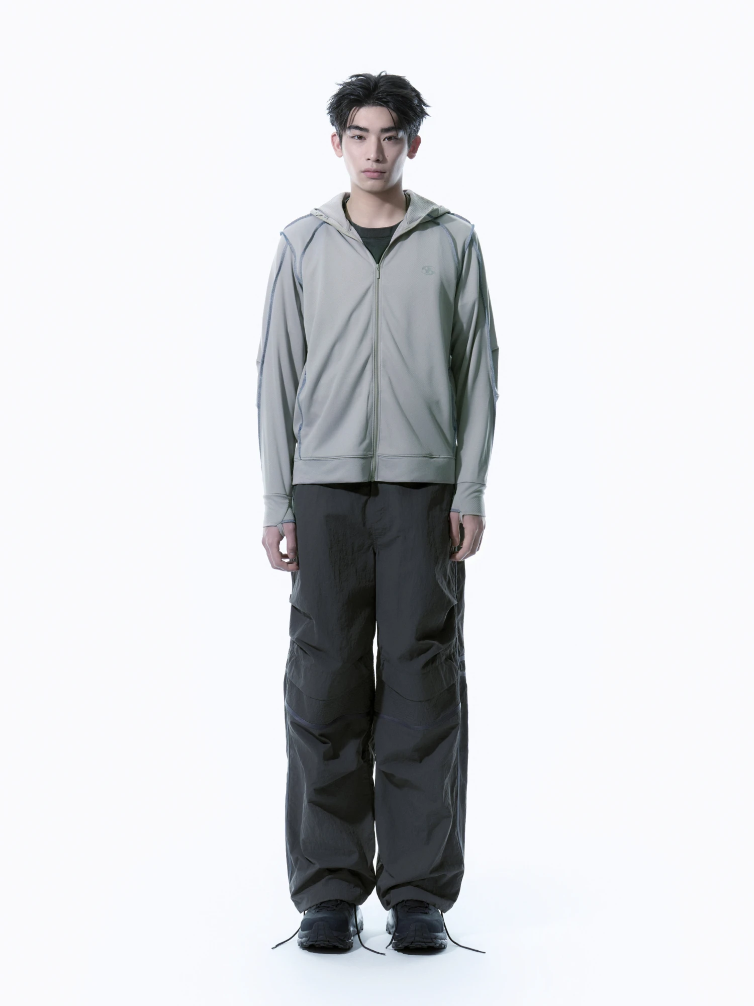 Зип-худи SAN SAN GEAR Overlock Mesh Grey