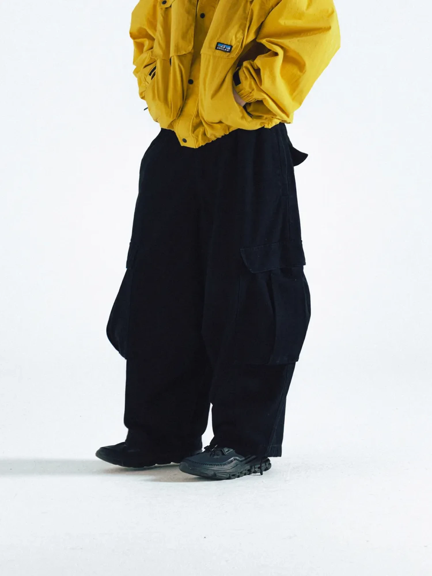 Брюки ANGLAN Twill Cargo Balloon Black