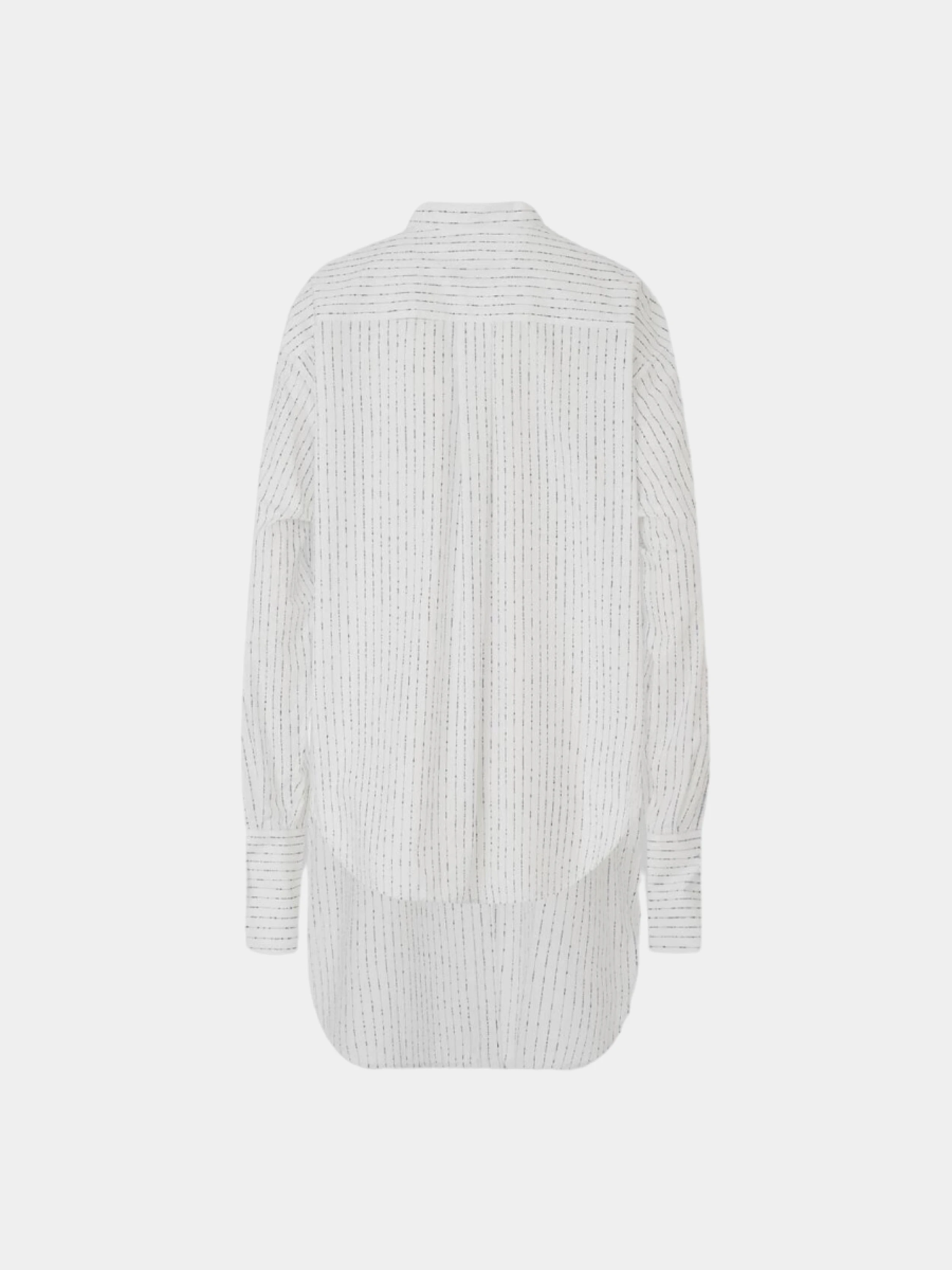Женская рубашка Recto Nep Stripe Unbalanced Length Shirt White
