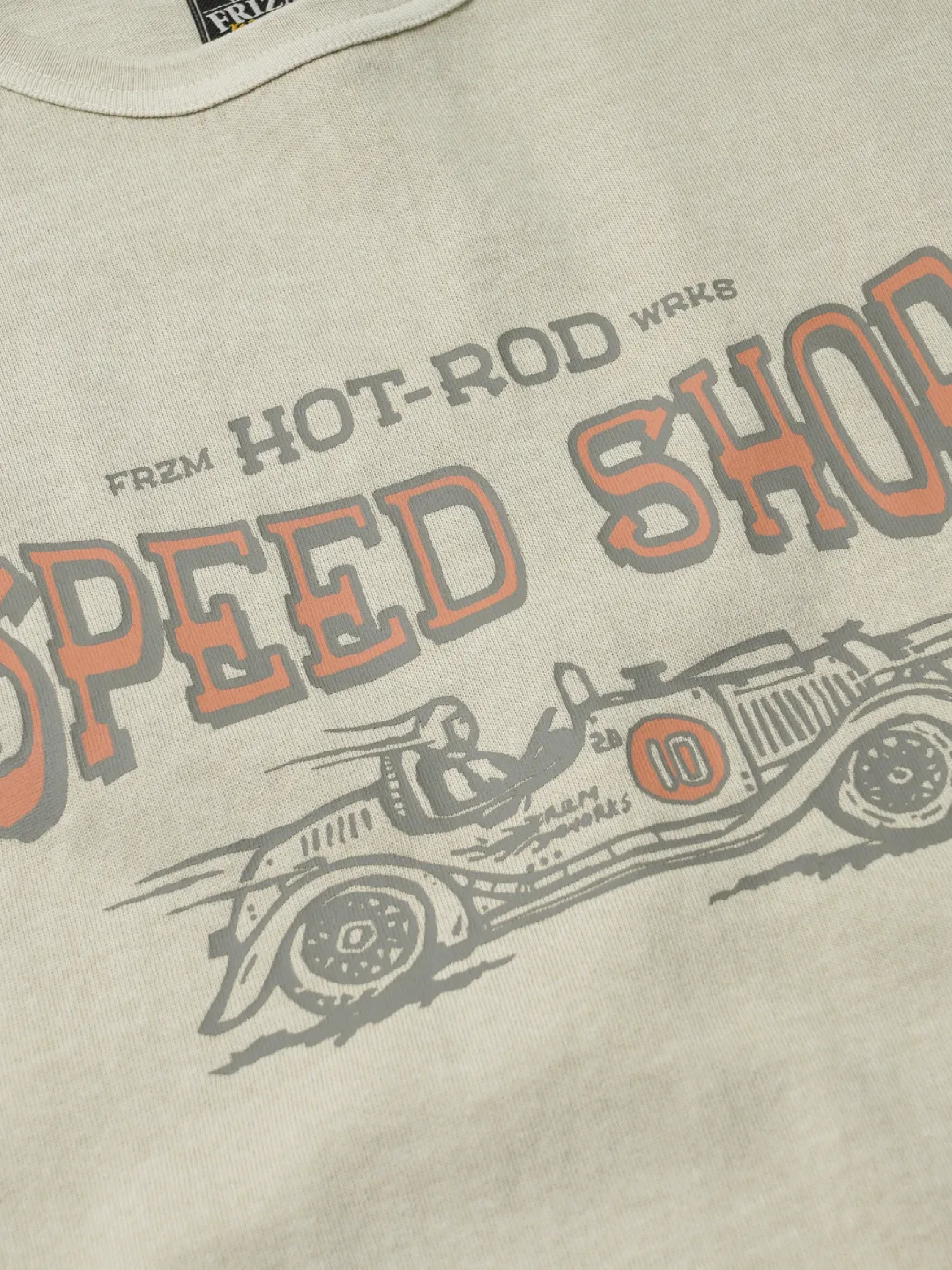 Футболка FrizmWORKS Speed Shop Pigment Dyeing Beige