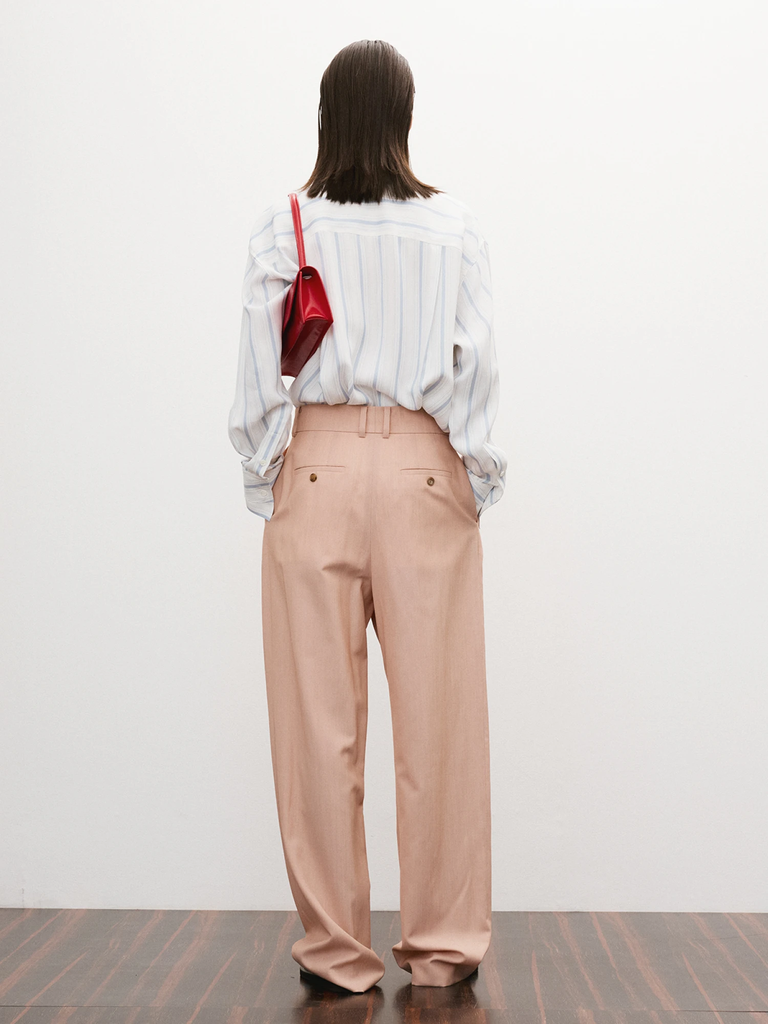 Женские брюки Recto Double Pleated Wide Peach