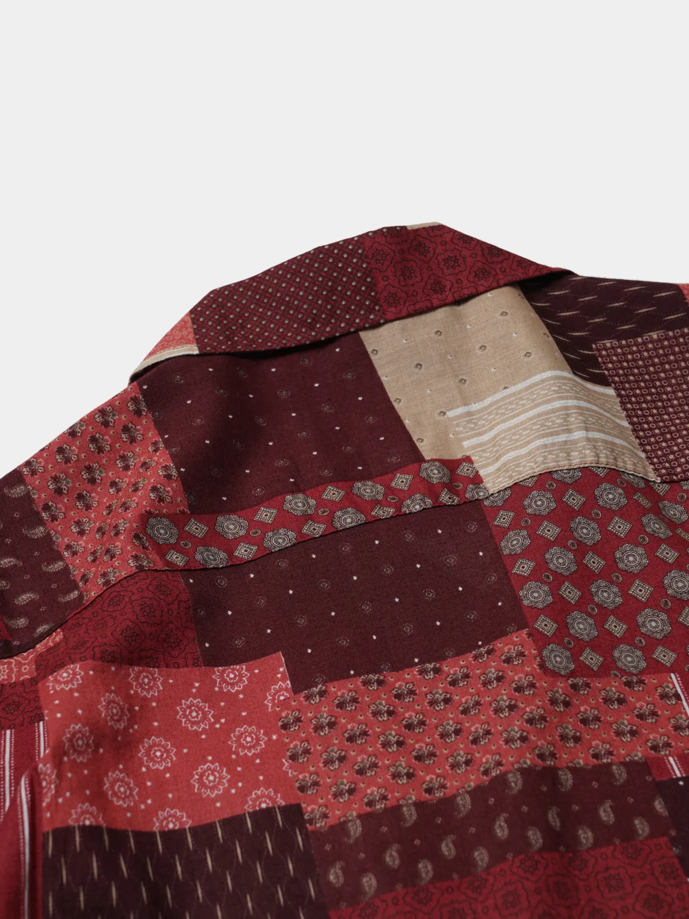 Рубашка FrizmWORKS Mixed Patchwork Burgundy