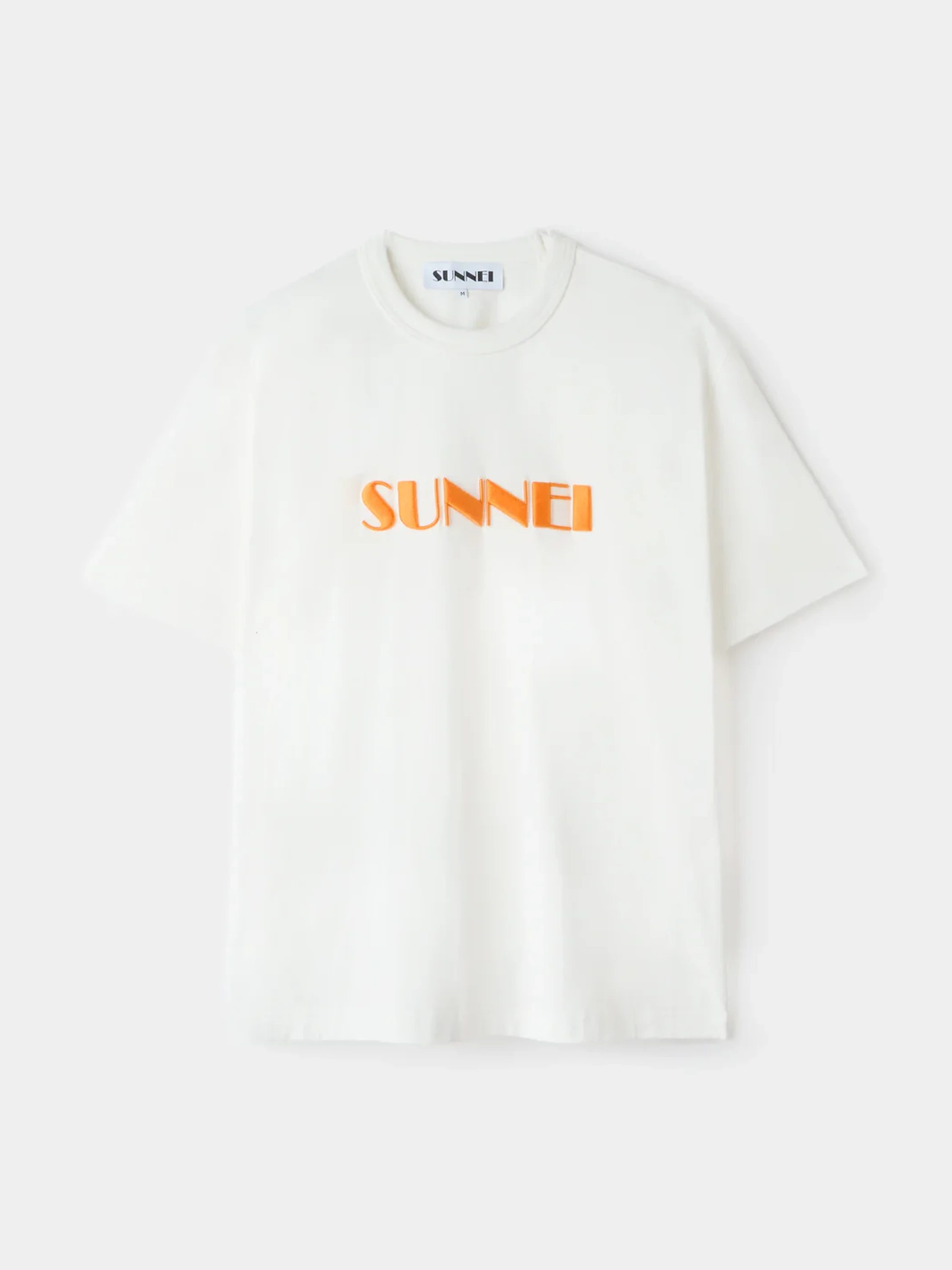 Футболка Sunnei Classic Big Logo Embroidered Off White/Peach