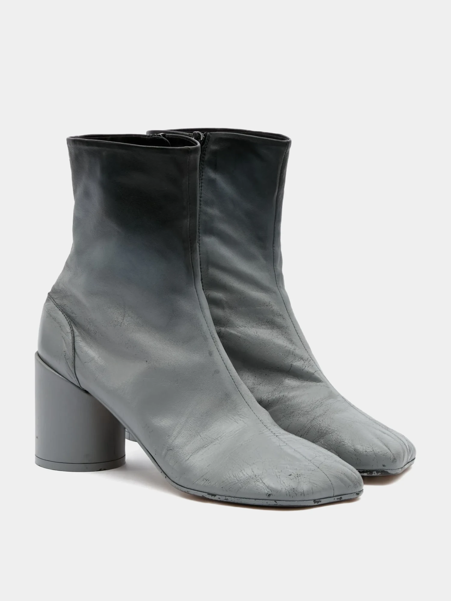 Женские ботильоны MM6 Maison Margiela Block-Heel Grey