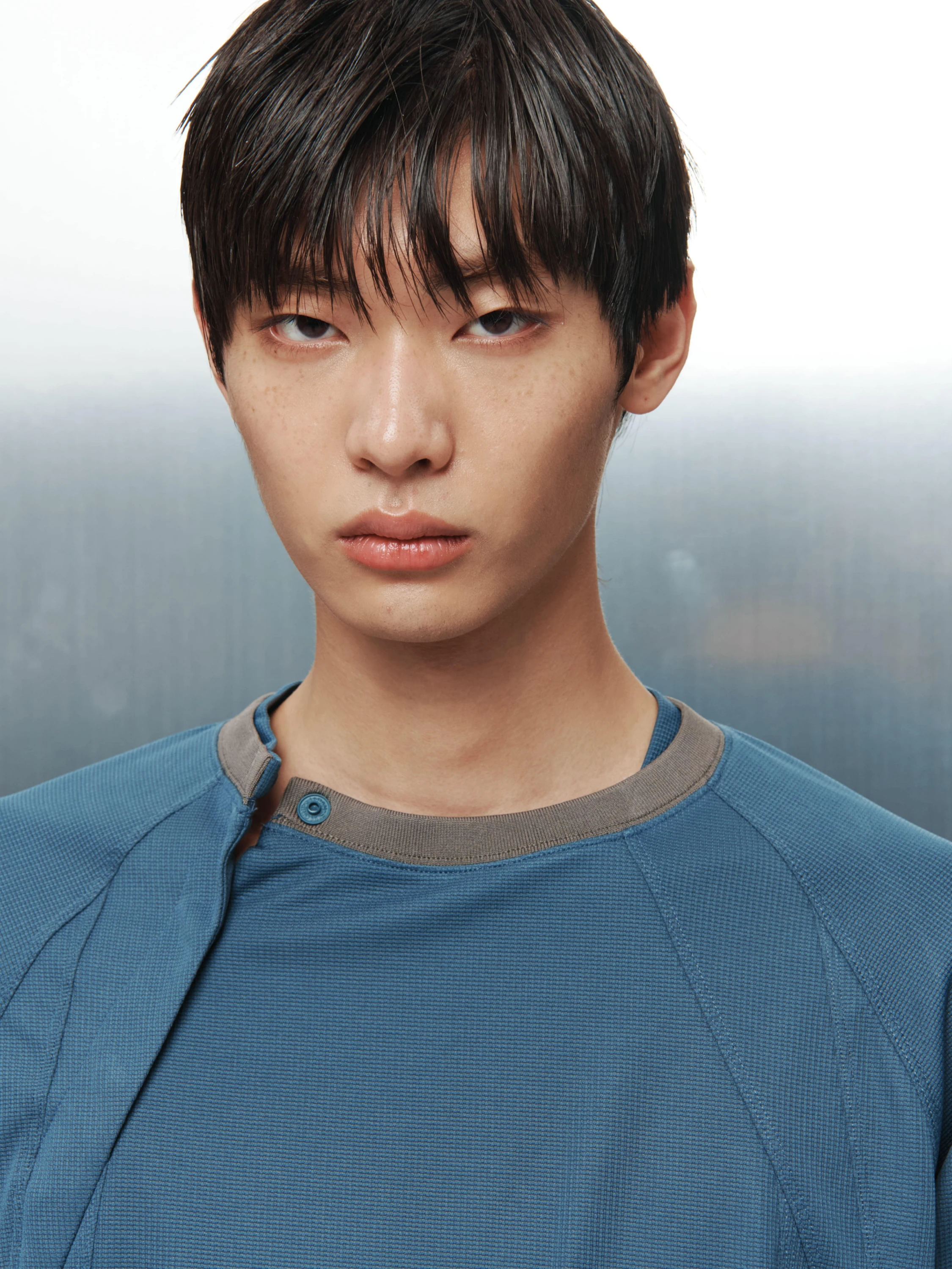 Лонгслив SAN SAN GEAR Placket L/S Spruce Blue