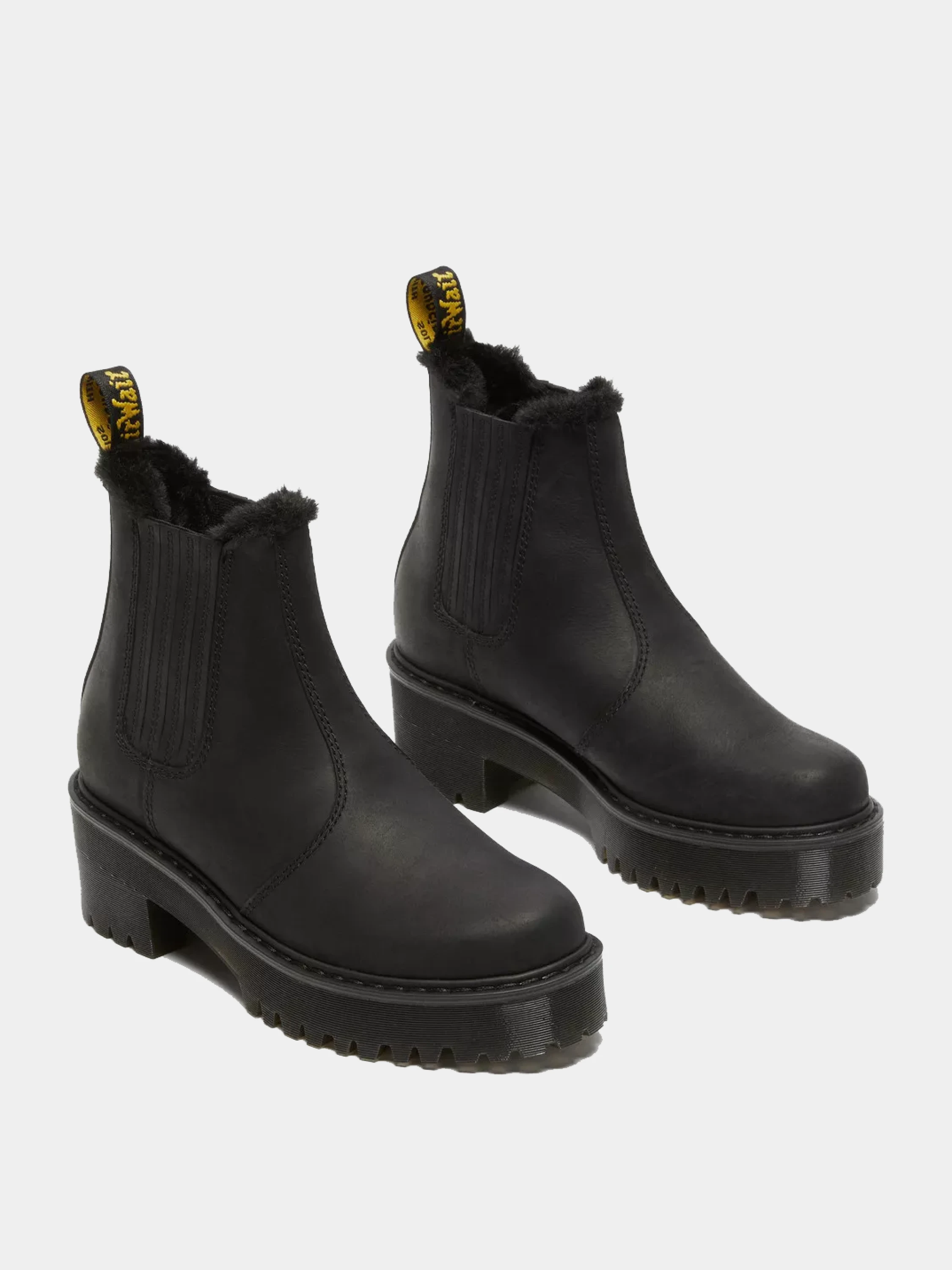 Челси Dr. Martens Rometty Faux Fur Leather Black