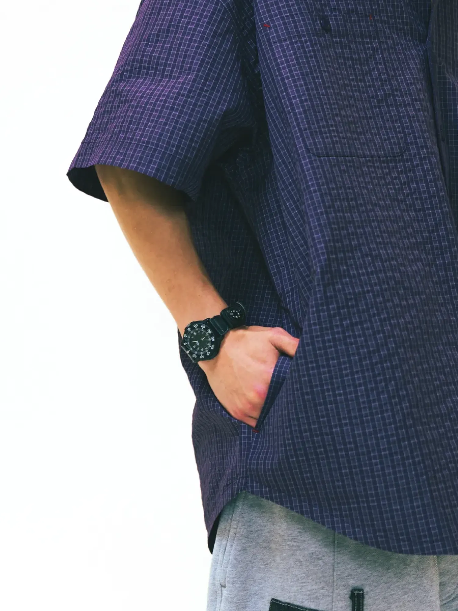 Рубашка ANGLAN Huge Check Work Shirt Purple