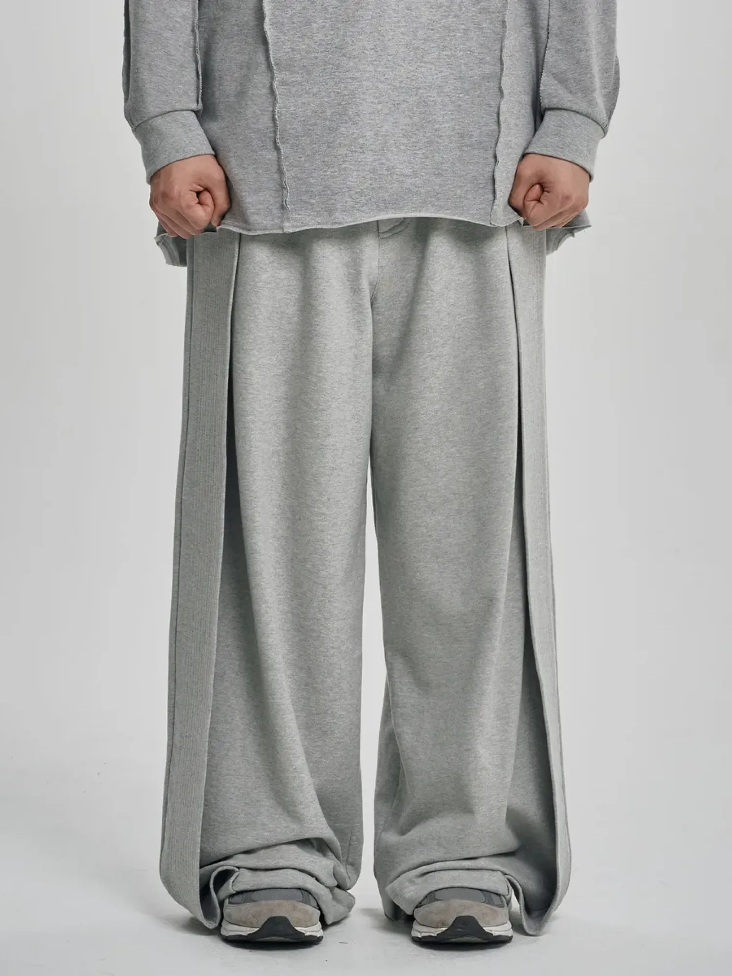 Брюки AJOBYAJO One Tuck Qulted Jersey Melange Grey