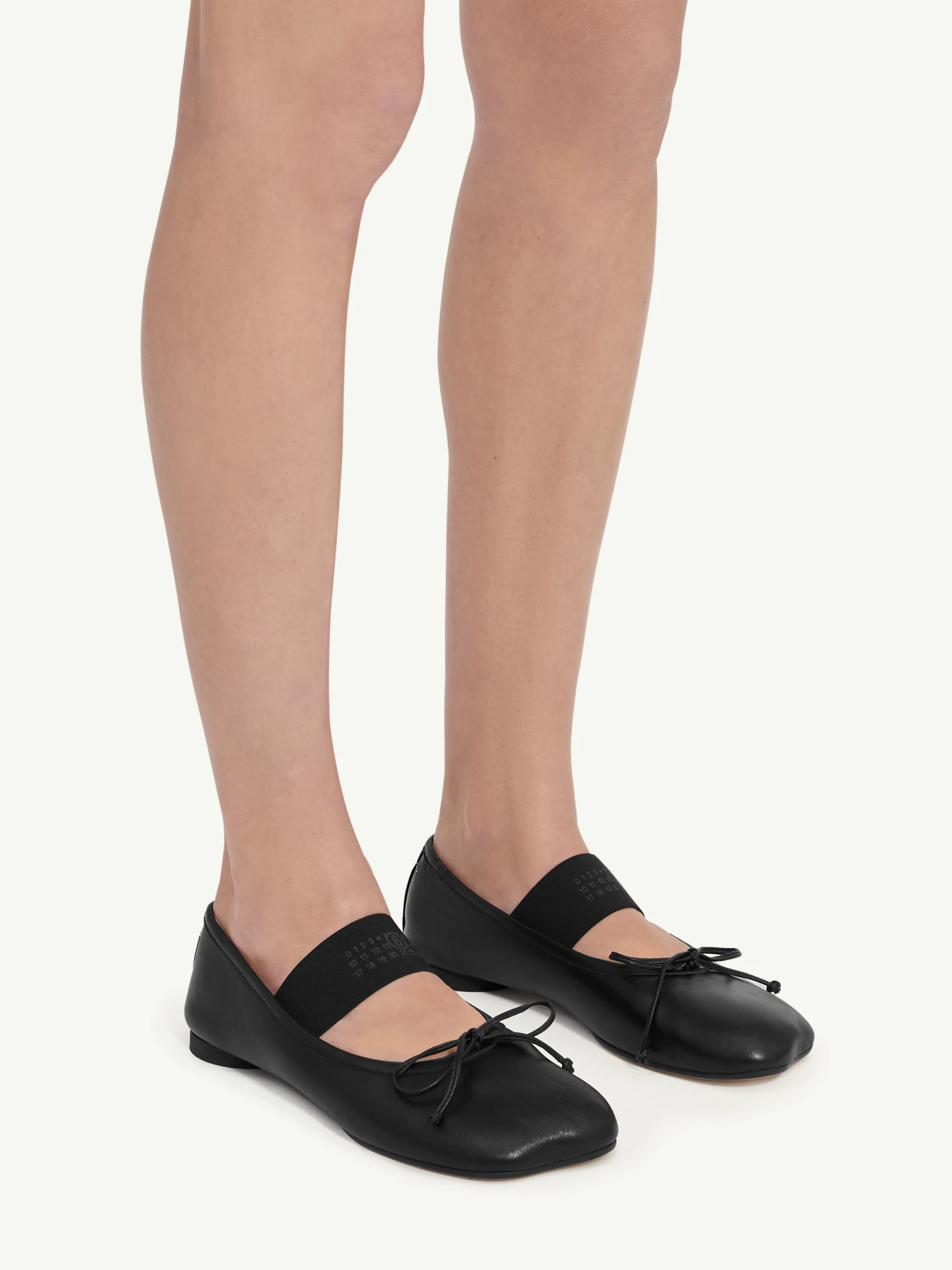 Женские балетки MM6 Maison Margiela Anatomic Ballerinas Black