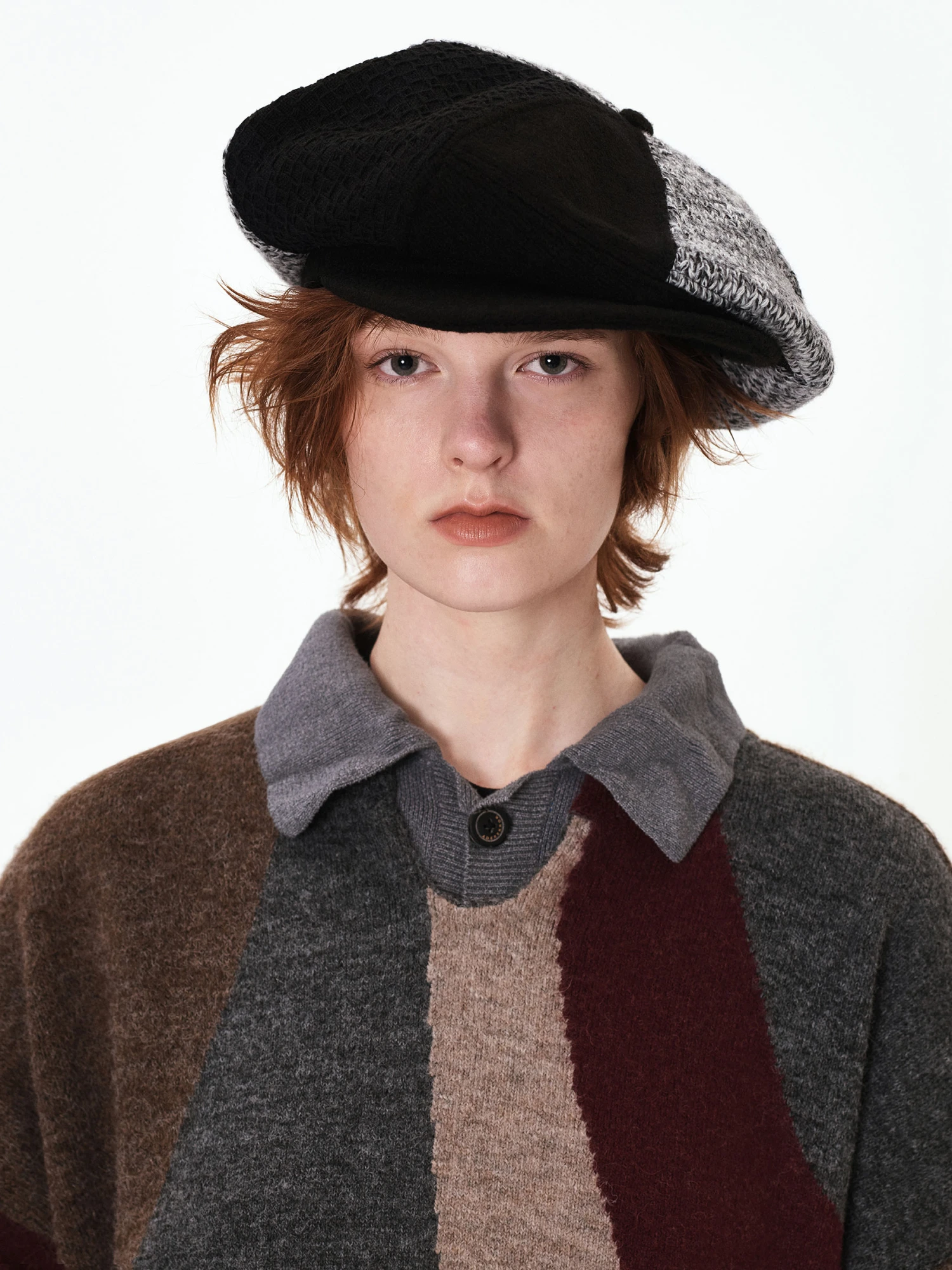 Берет ADERERROR Neit News Boy Black