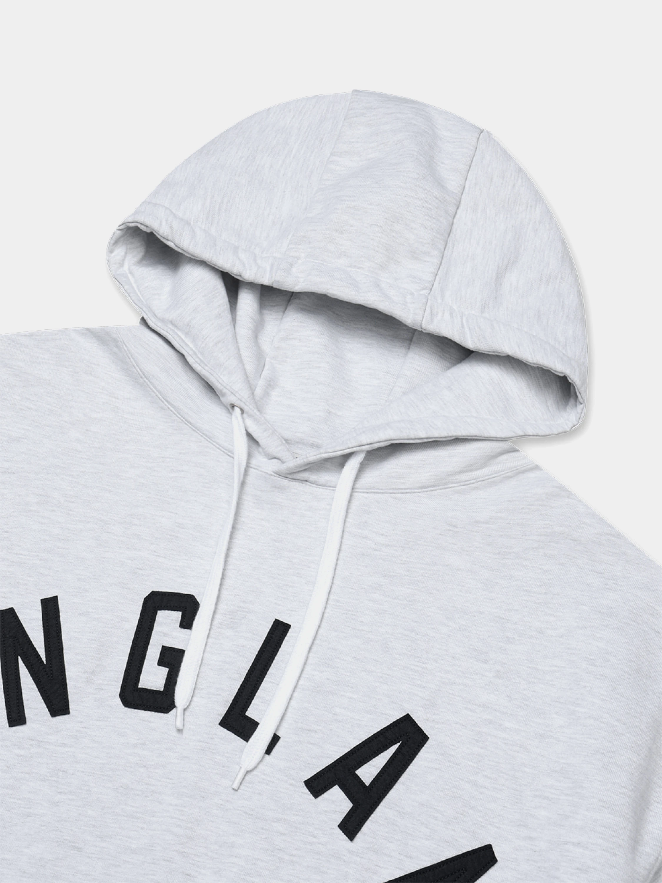 Худи ANGLAN Applique Heavy Sweat Hoodie White Melange