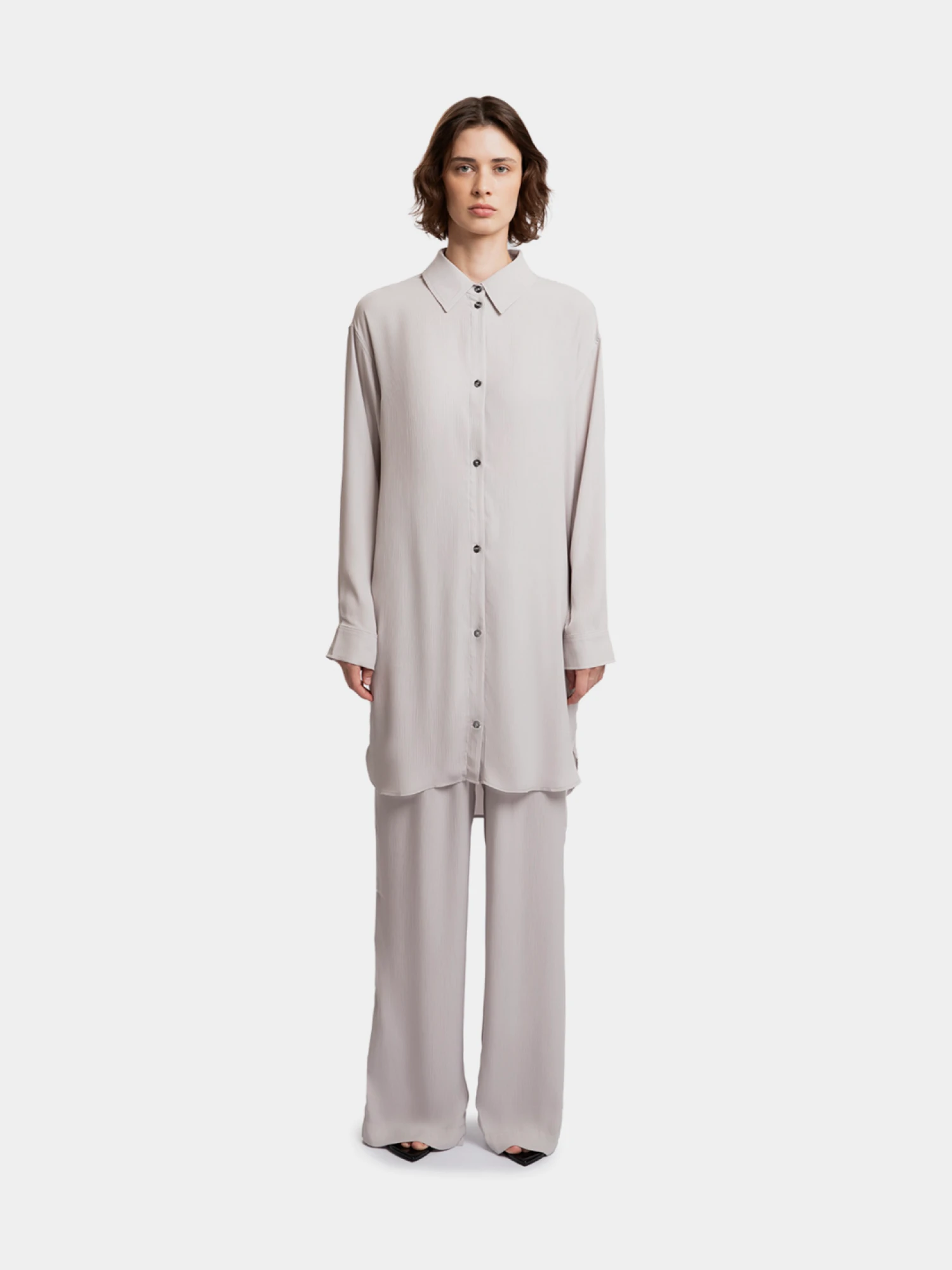 Женская рубашка Han Kjøbenhavn Fluid Long Shirt Grey