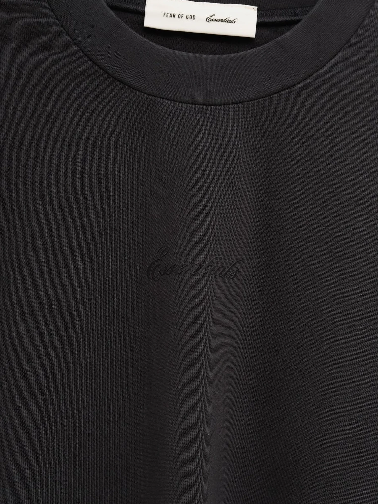 Футболка Fear of God ESSENTIALS Signature 90'S Faded Black