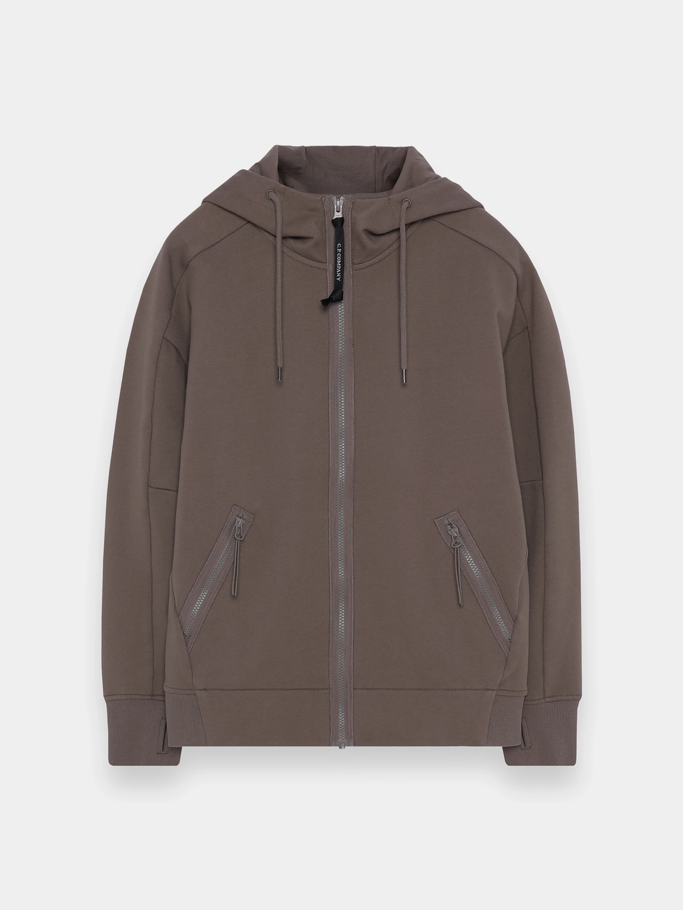 Зип-худи C.P. Company Diagonal Raised Fleece Goggle Walnut