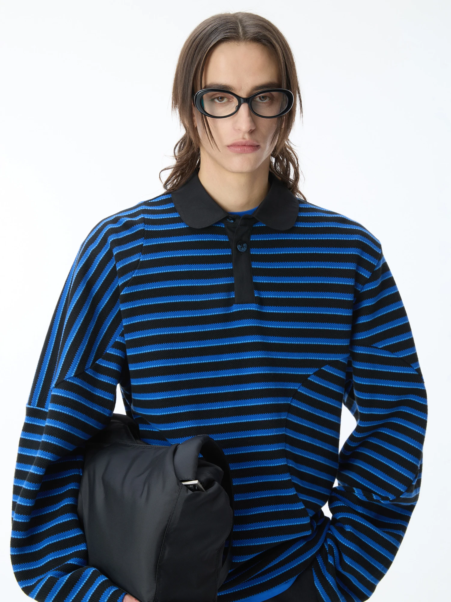 Поло ADERERROR Product. 29 Black/Blue