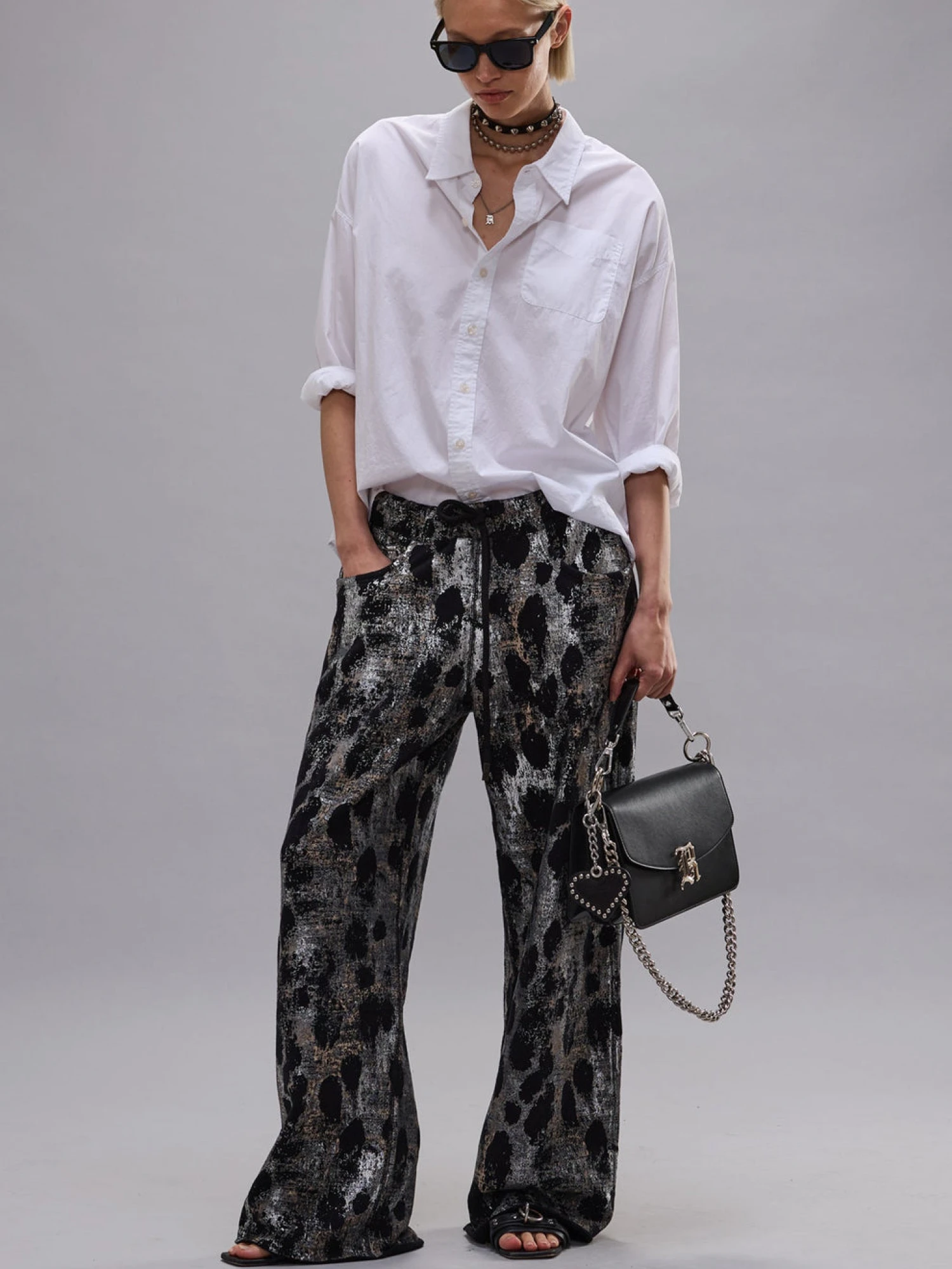 Брюки R13 Relaxed Sweatpant Leopard