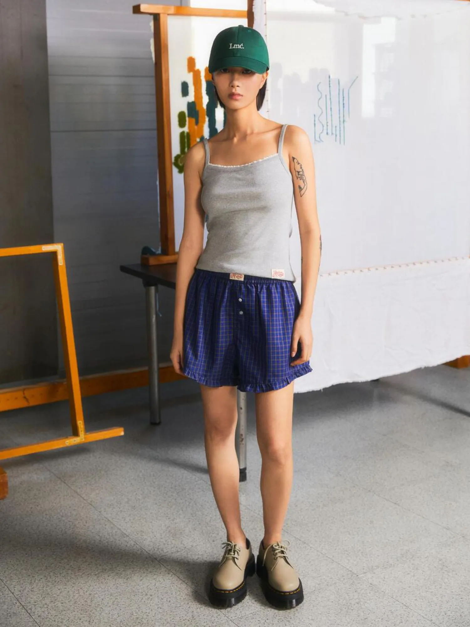 Женская майка LMC WM Lace Basic Sleeveless Top Heather Grey