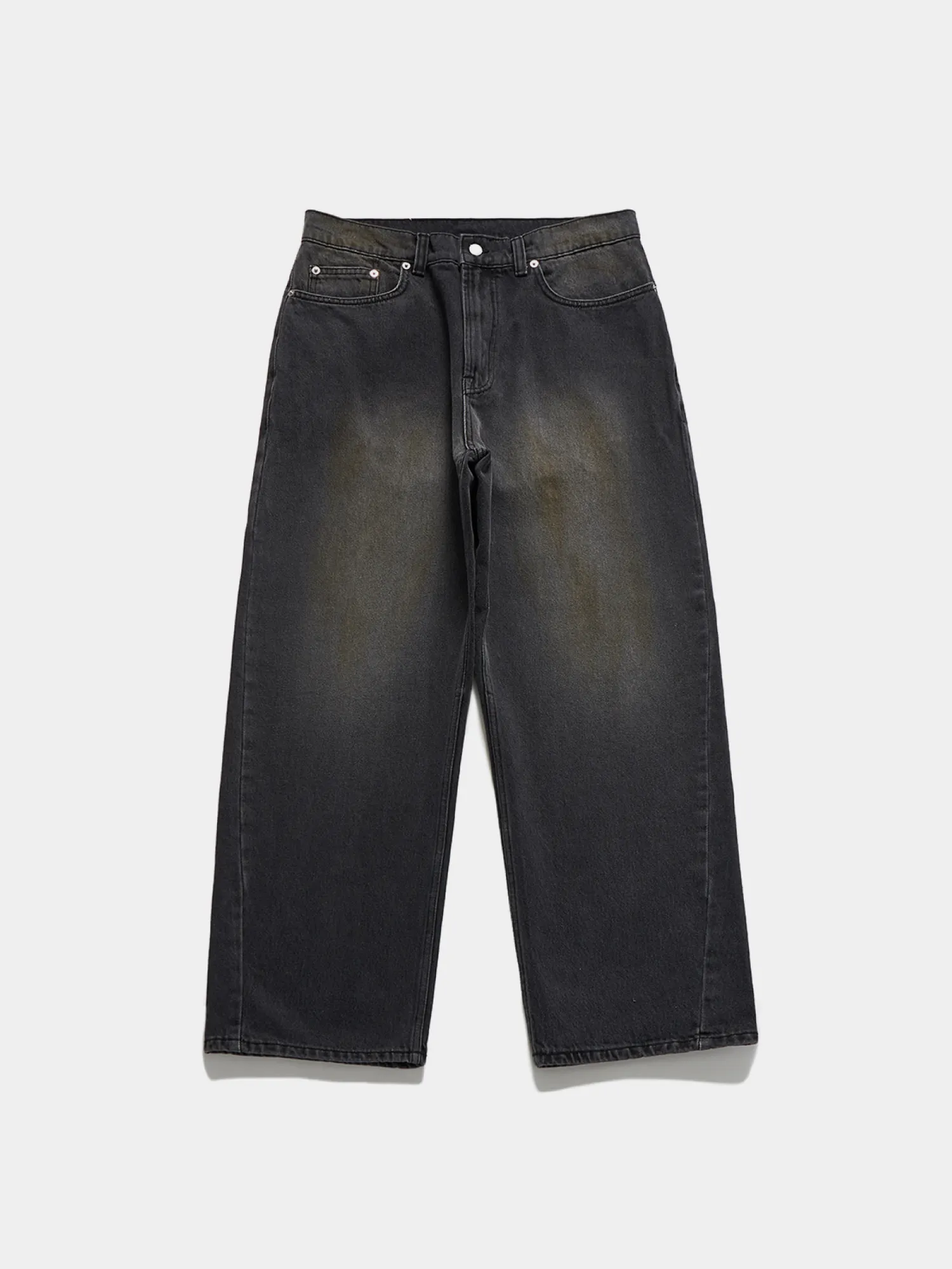 Джинсы UNAFFECTED Curved Wide Denim Black