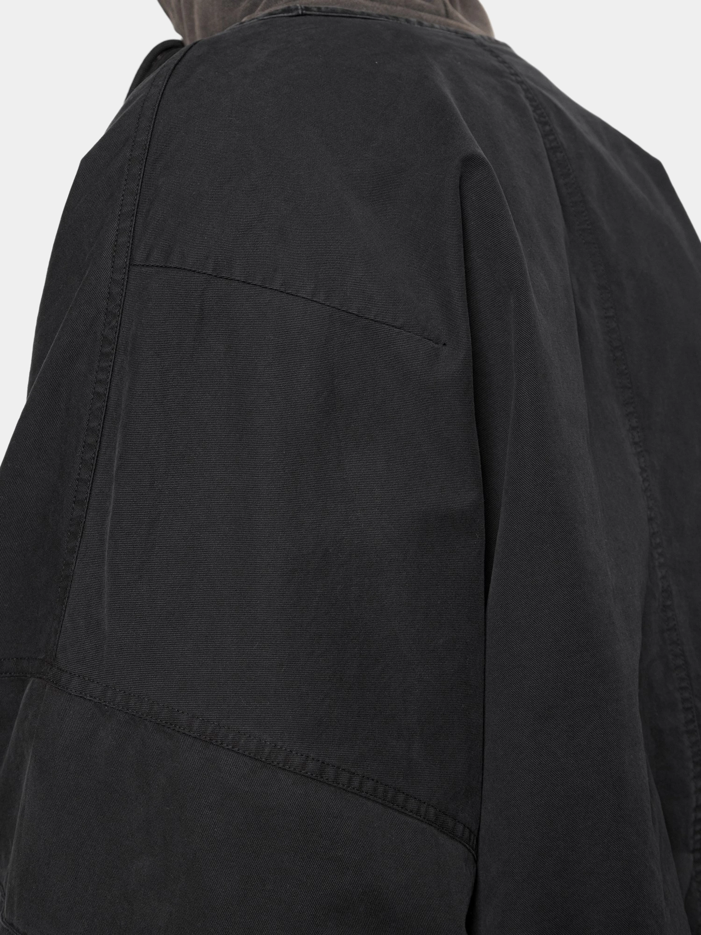 Бомбер ARNODEFRANCE Collarless Bomber Washed Black
