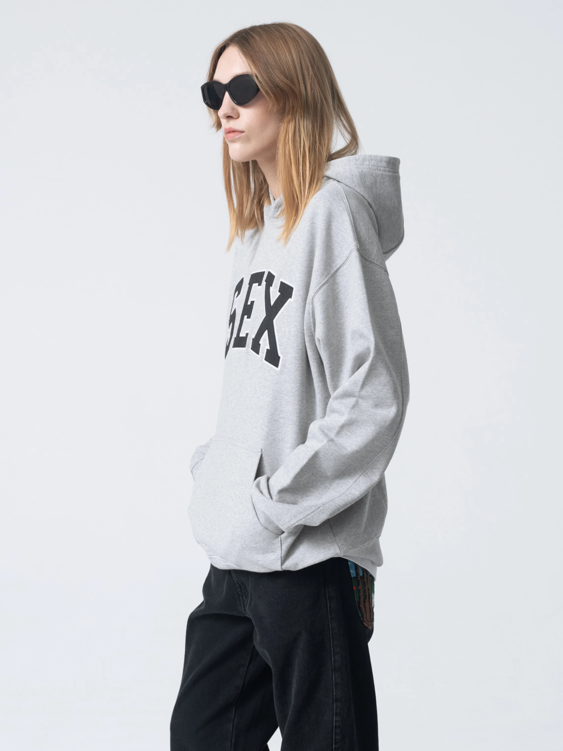 Худи Carne Bollente SEX Hoodie Melange Grey