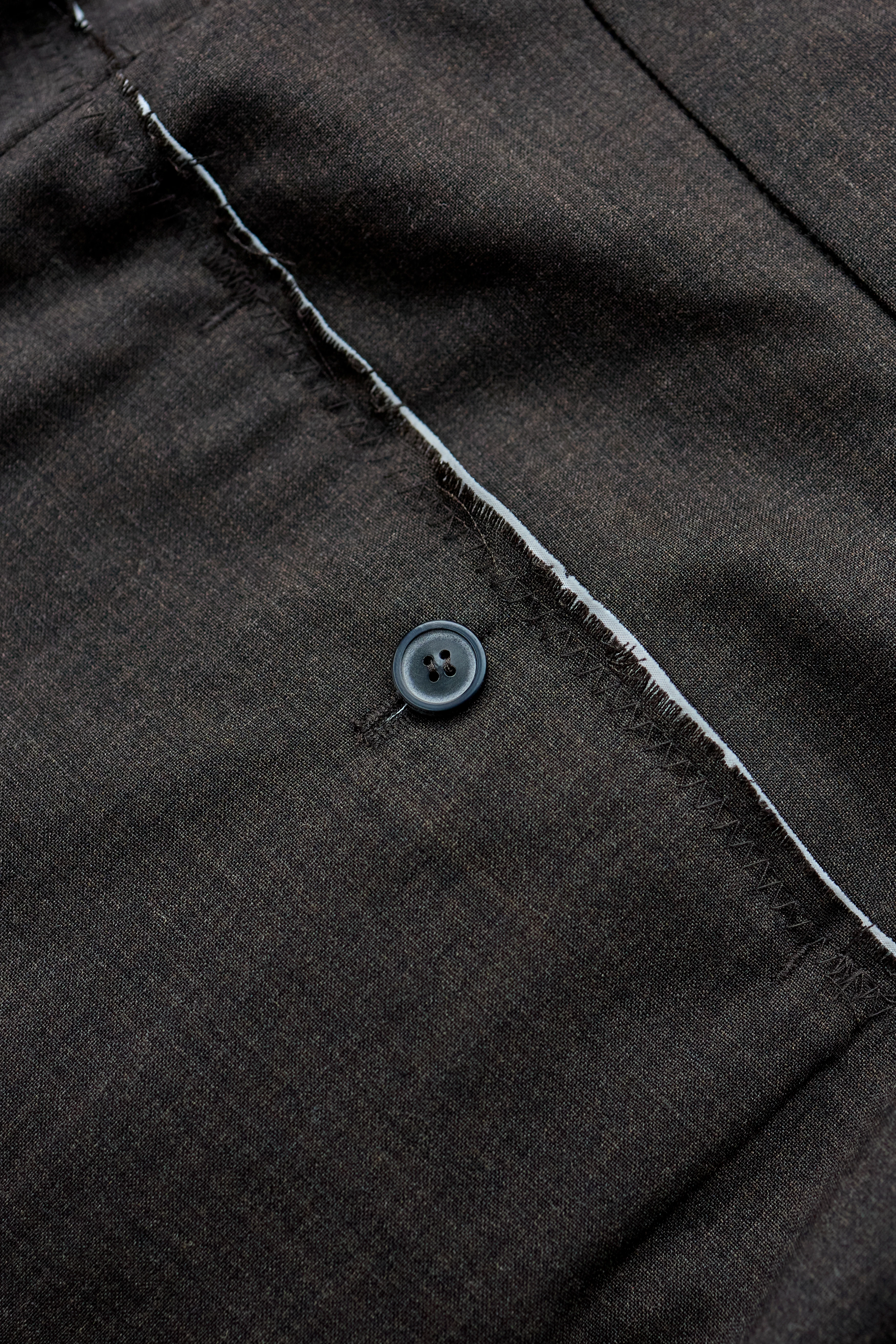 Брюки COOR Raw Cut 3 Pleat Dark Brown Melange