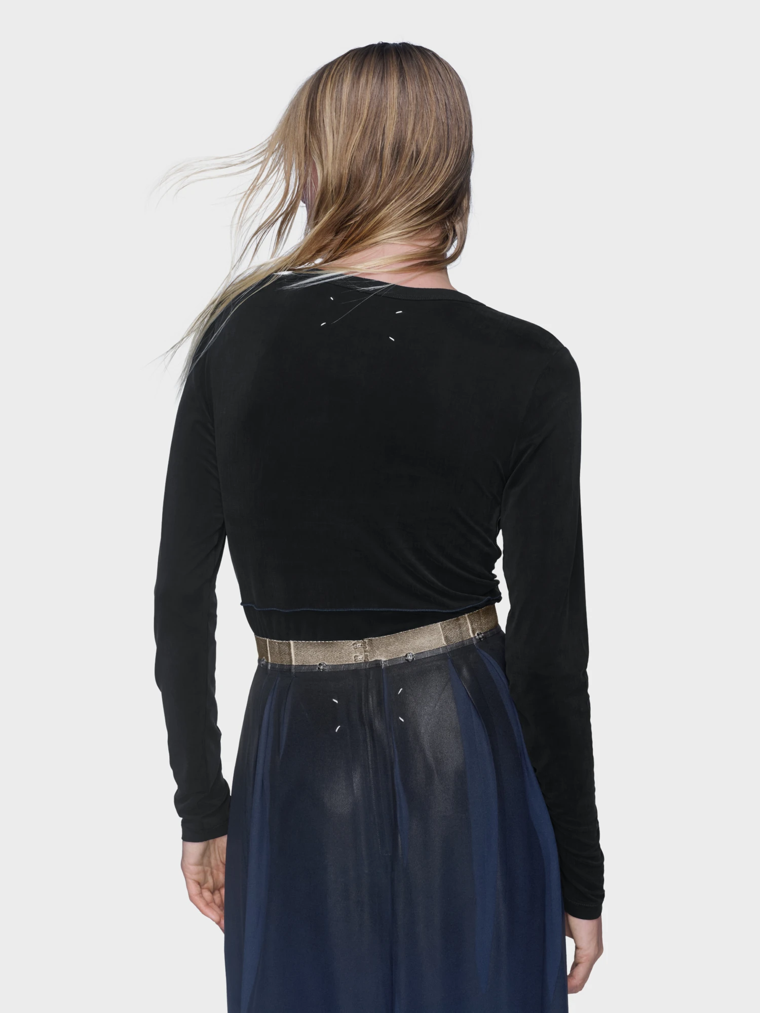 Женский лонгслив Maison Margiela Graphic Lines Black