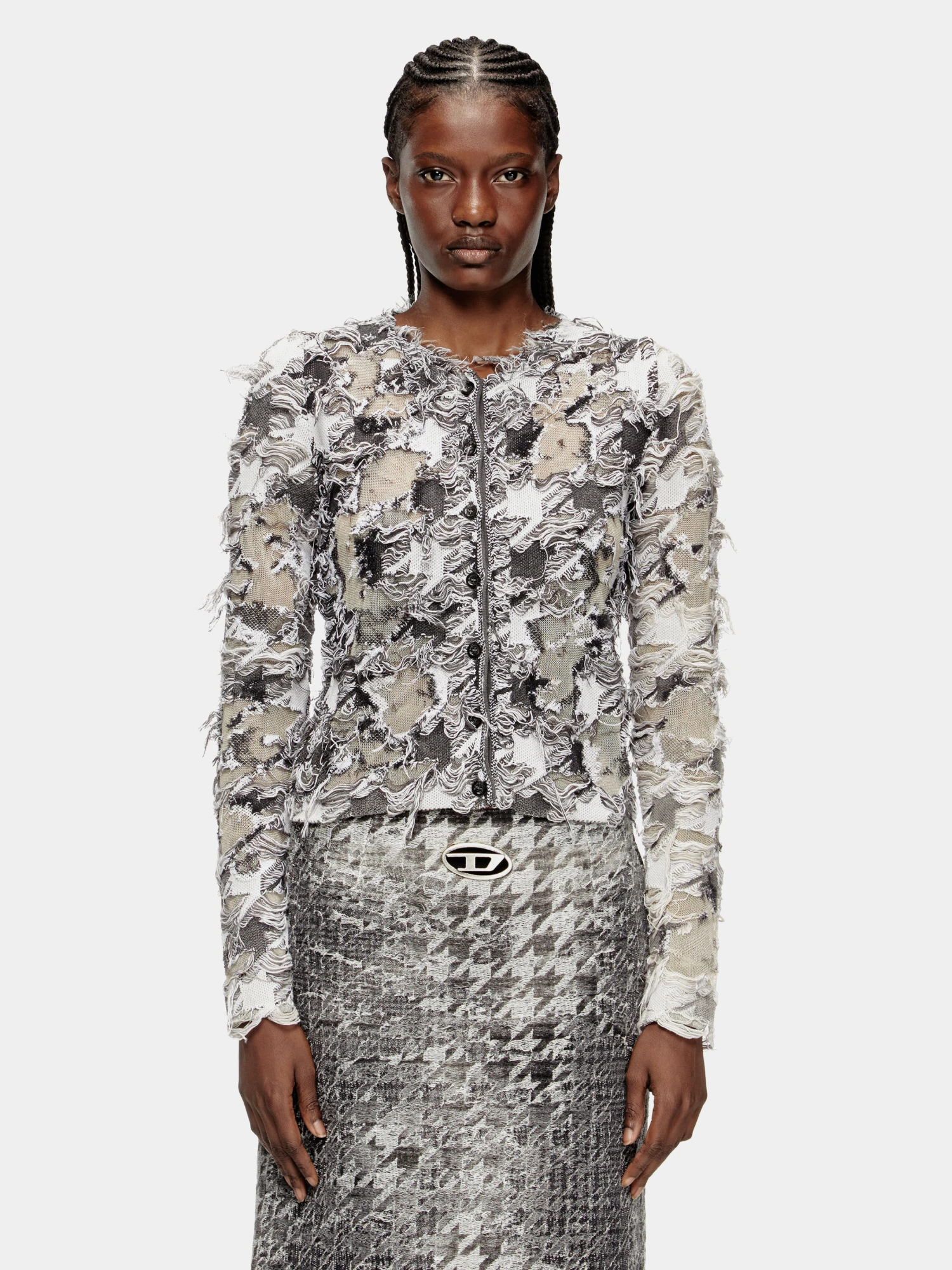 Женский кардиган Diesel M-Sibylla Grey/White