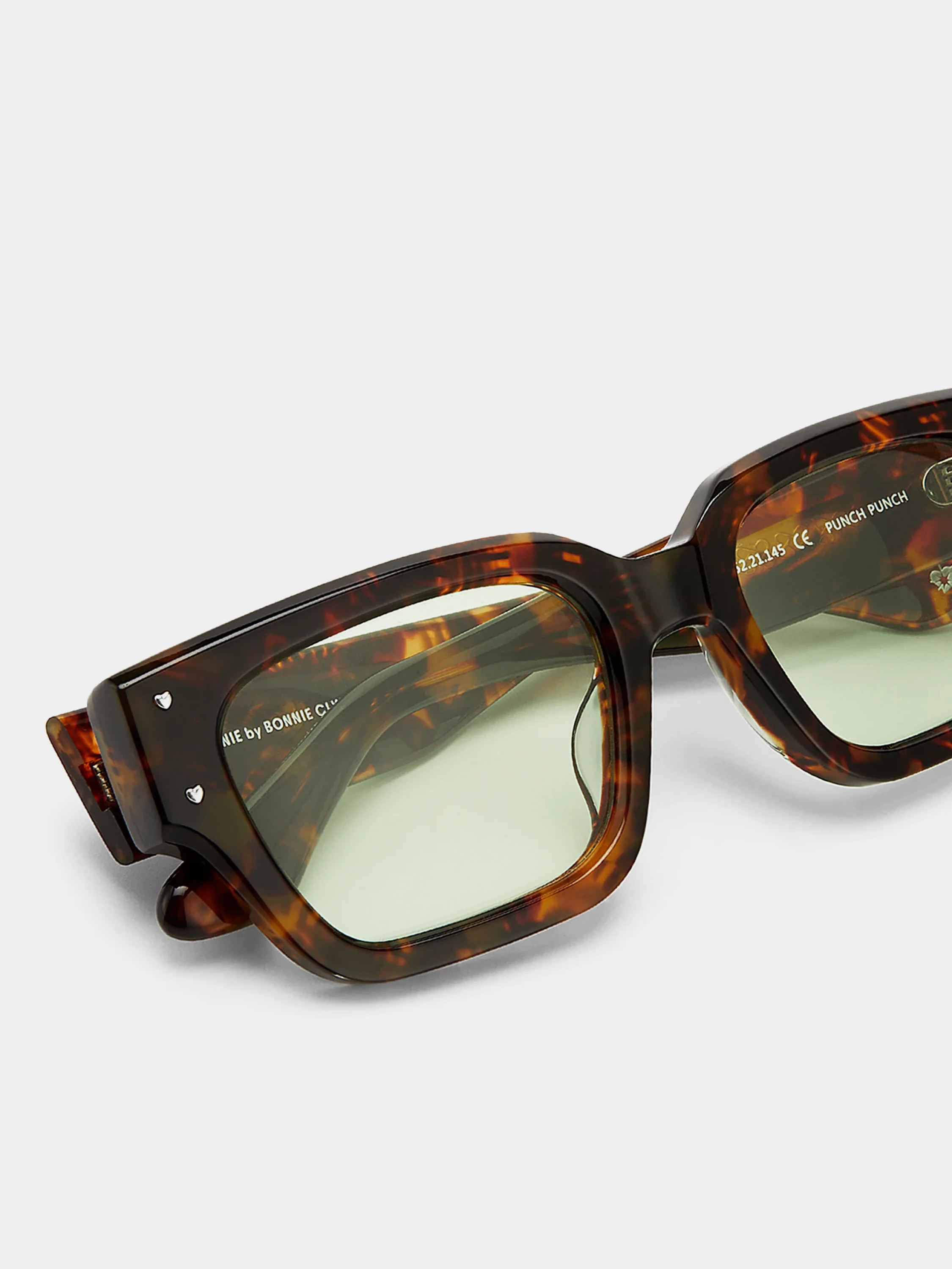Очки Bonnie Clyde Punch Punch Tortoise & Green Tint