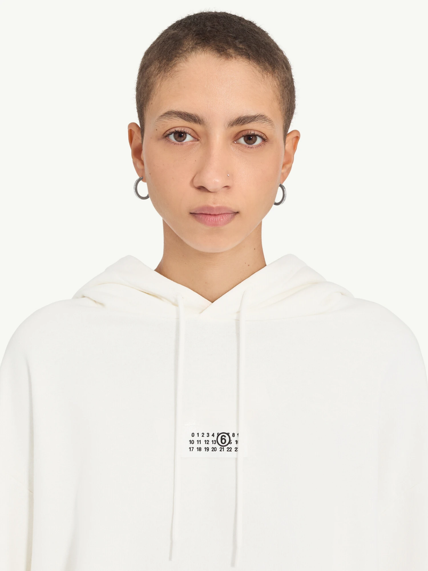 Серьги MM6 Maison Margiela Numeric Hoop Palladio