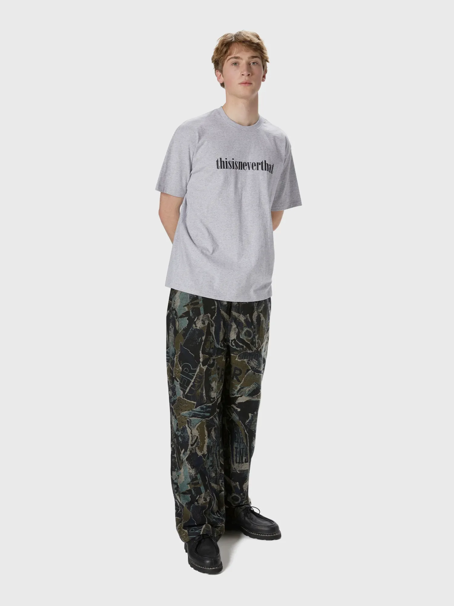 Брюки thisisneverthat Jacquard Loose Pant Black