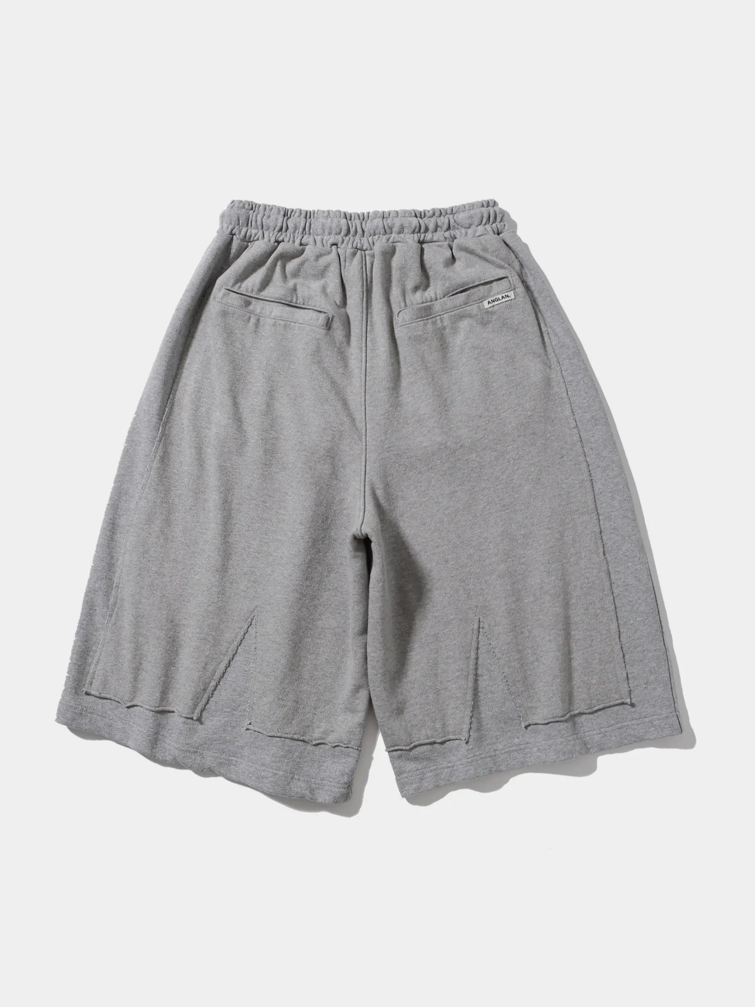 Шорты ANGLAN Open Dart Patch Sweat Half Pants Melange Grey