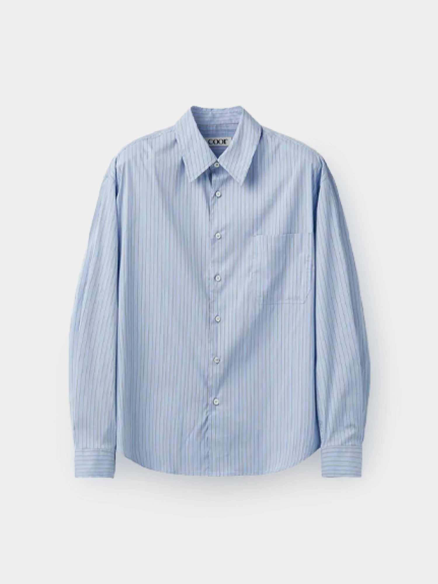 Рубашка COOR Multi-Pin Striped Oversized Shirt Blue