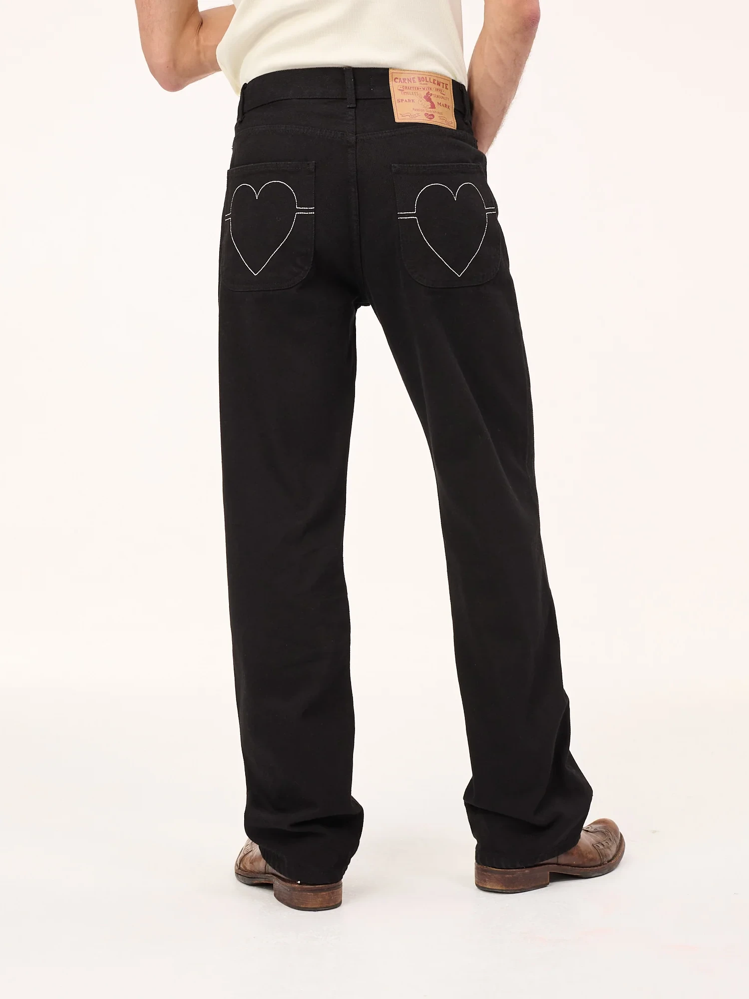 Джинсы Carne Bollente Heart Break Black