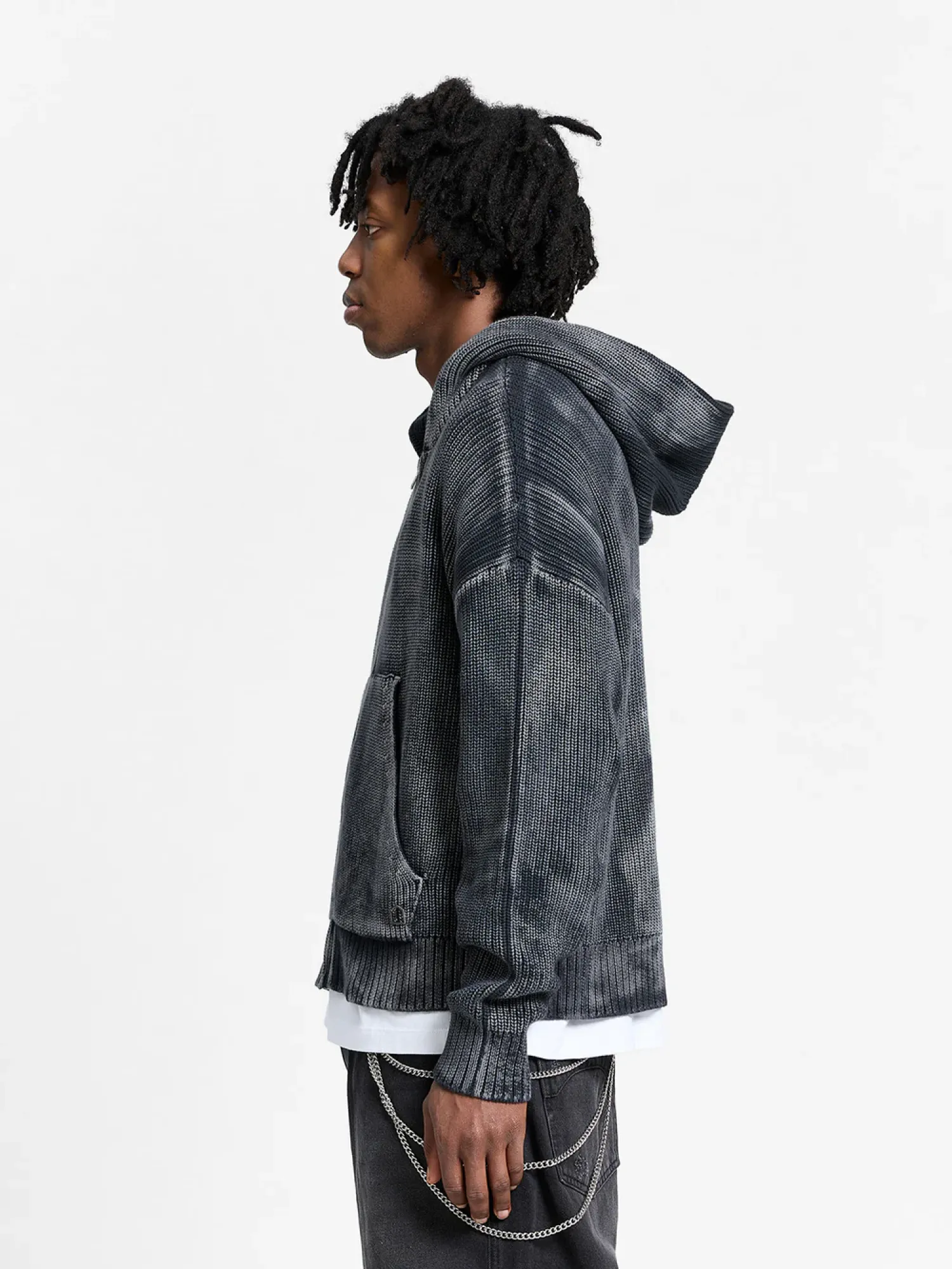 Зип-худи RETERNITY Essential Knit Acid Black