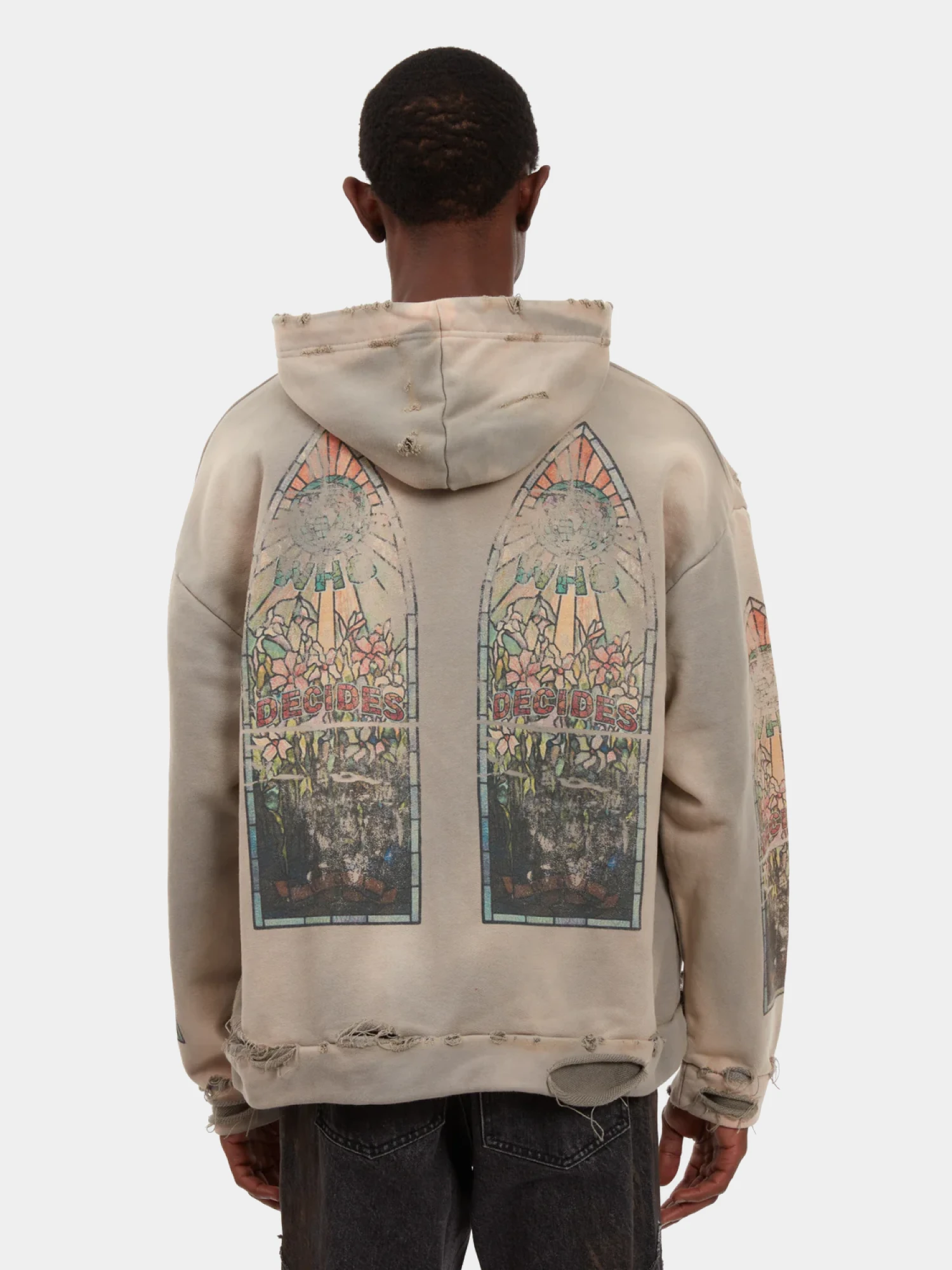 Зип-худи WHO DECIDES WAR Faded Vintage Grey