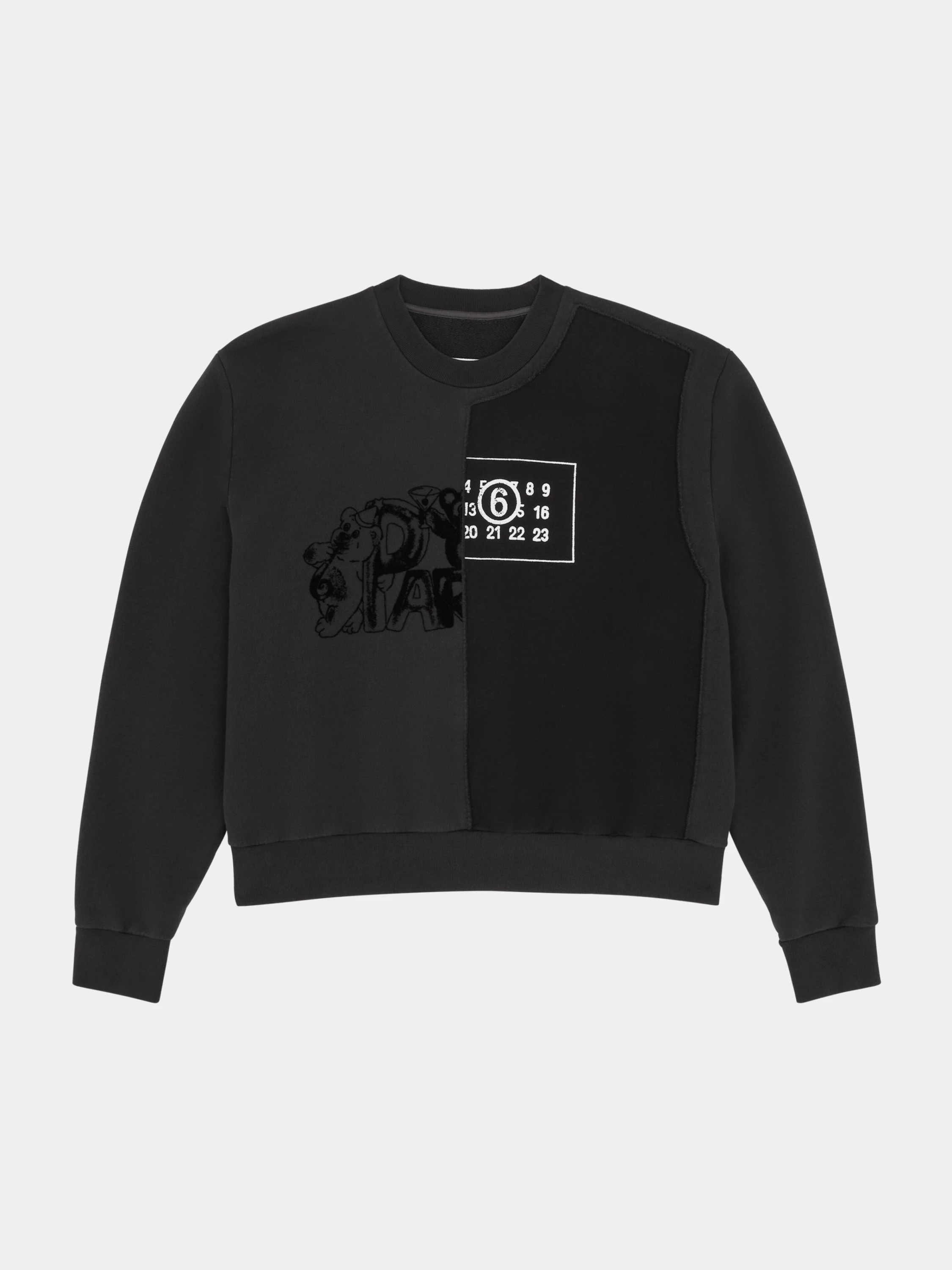 Женский свитшот MM6 Maison Margiela Split Numeric Black