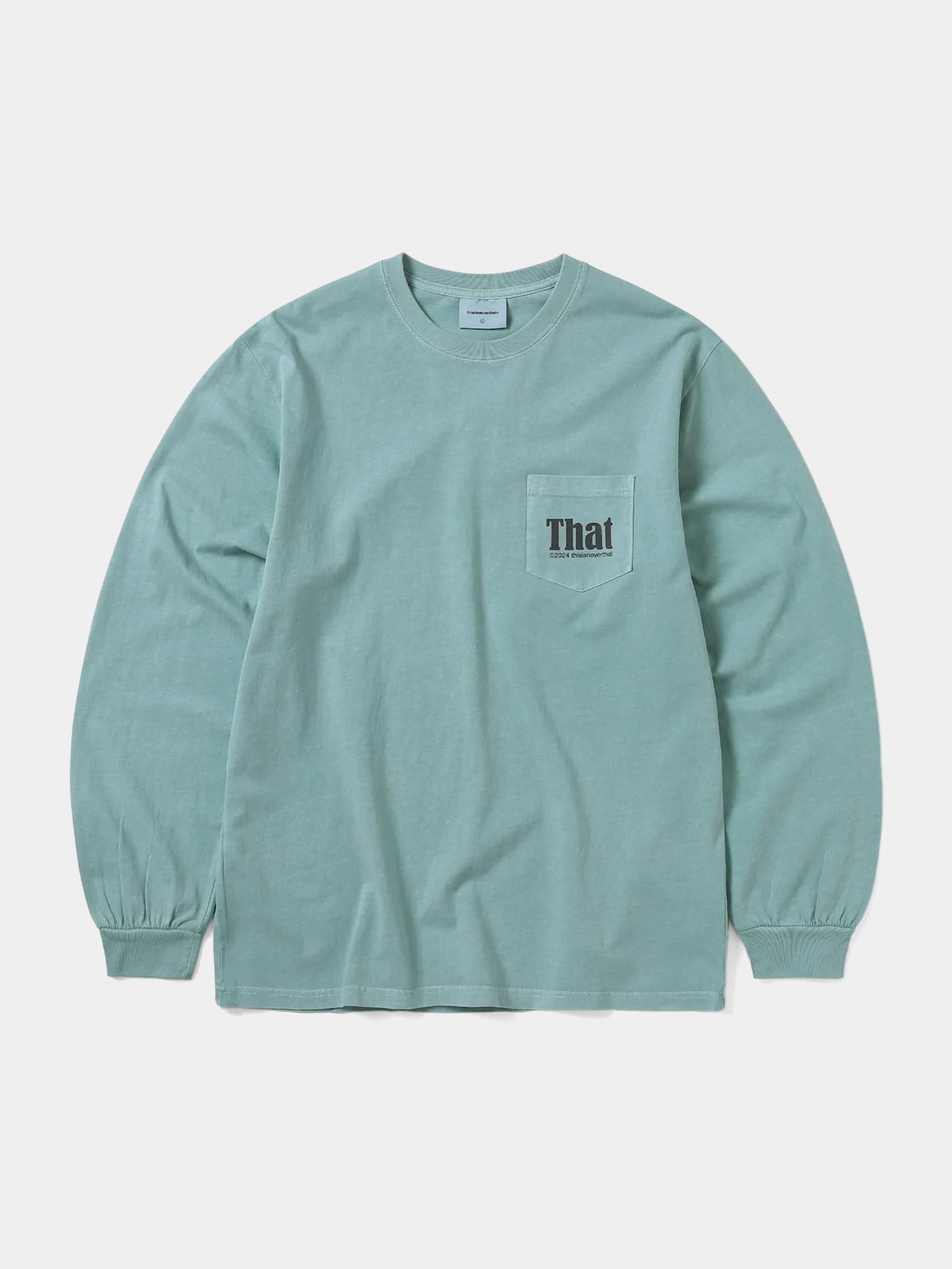 Лонгслив thisisneverthat That Pocket L/S Tee Light Teal