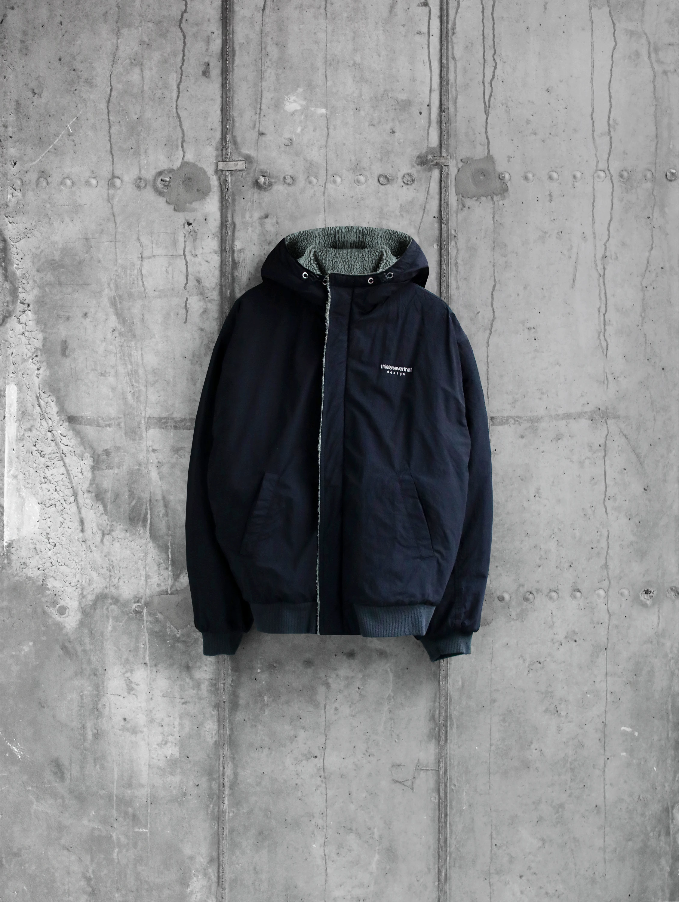 Двусторонняя Флисовая Куртка thisisneverthat Reversible Sherpa Jacket Black