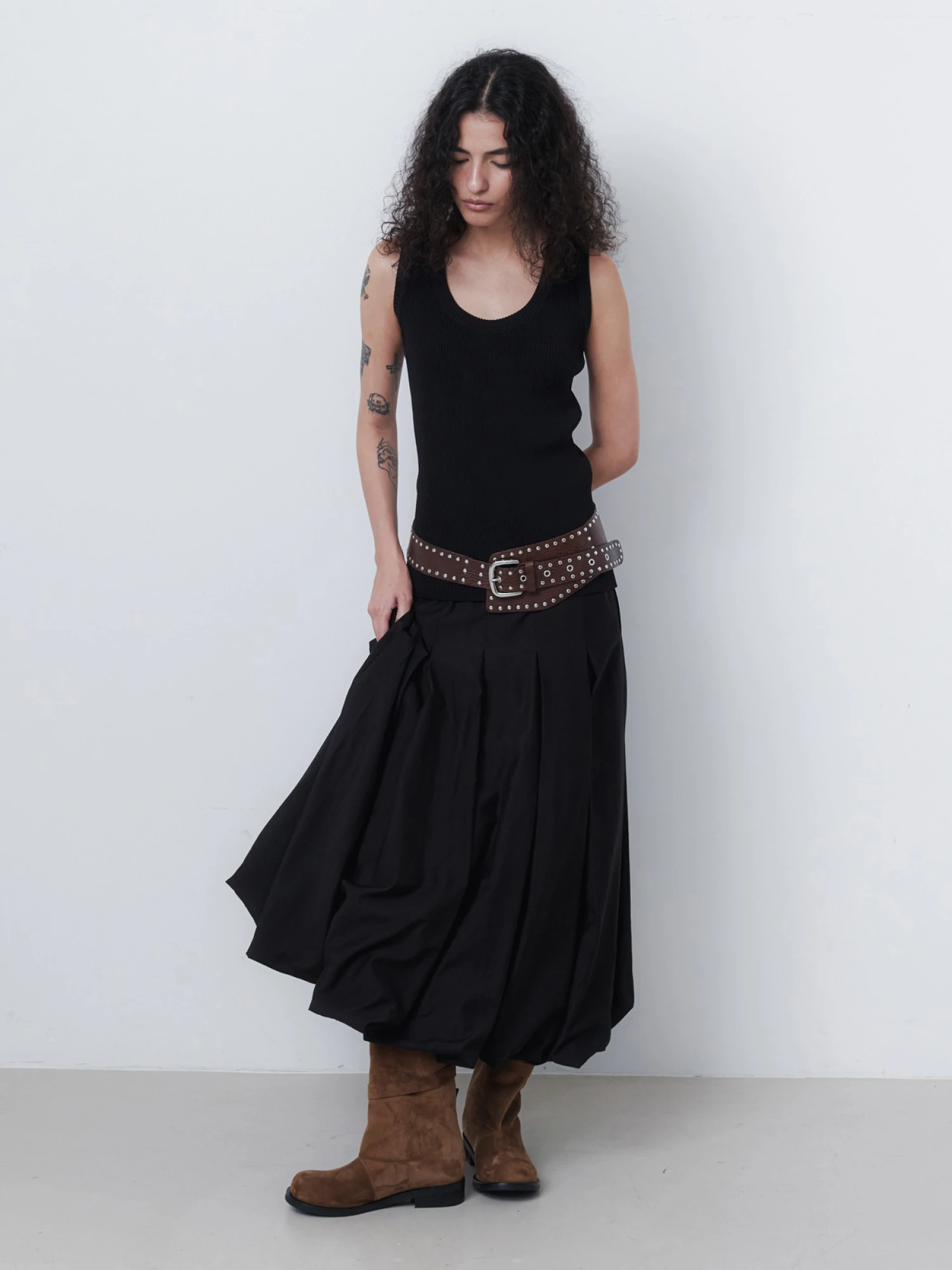 Женская юбка EPINGLER Puff Long Black