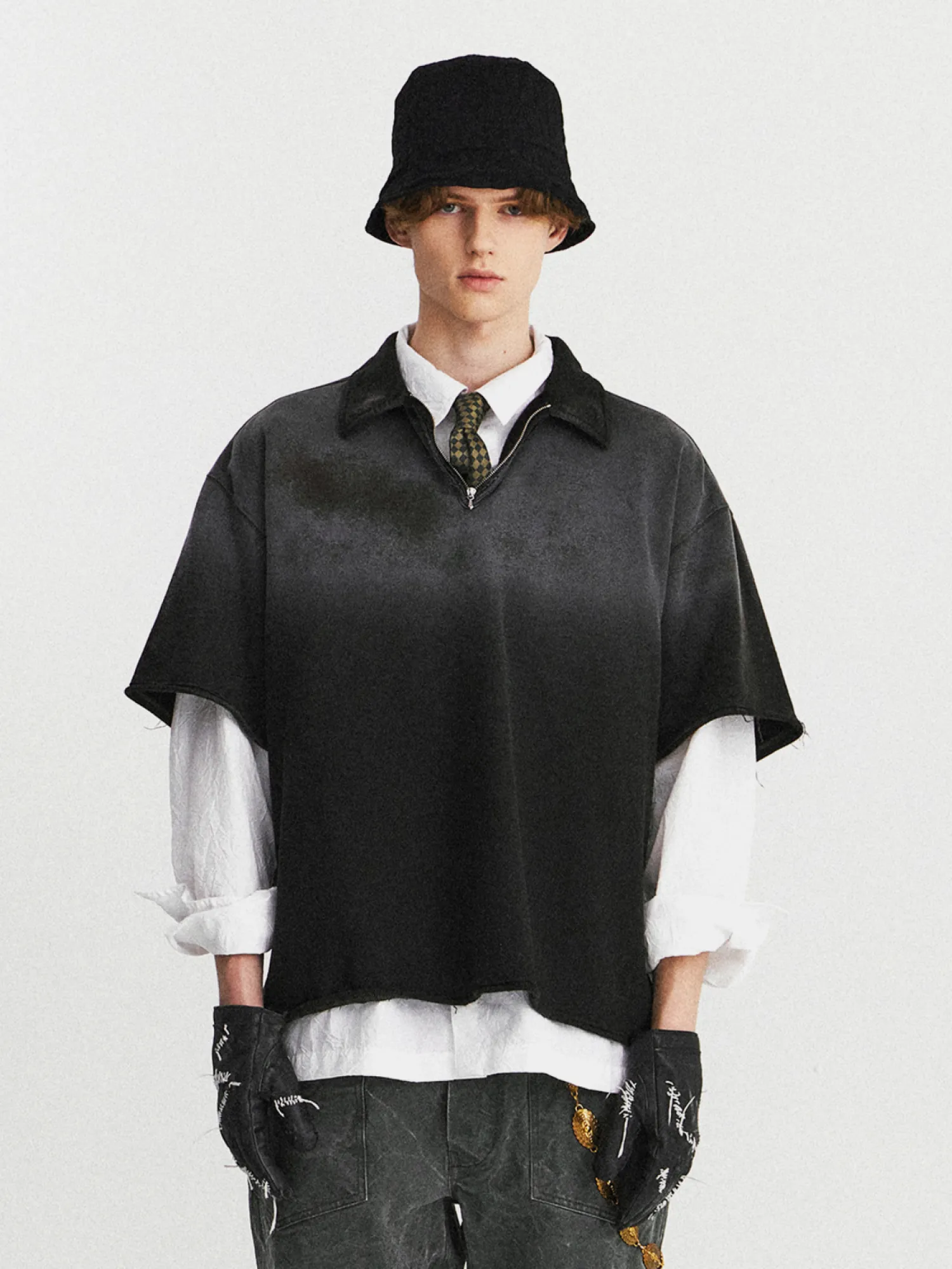 Поло EASTLOGUE Cut Out Collar Black