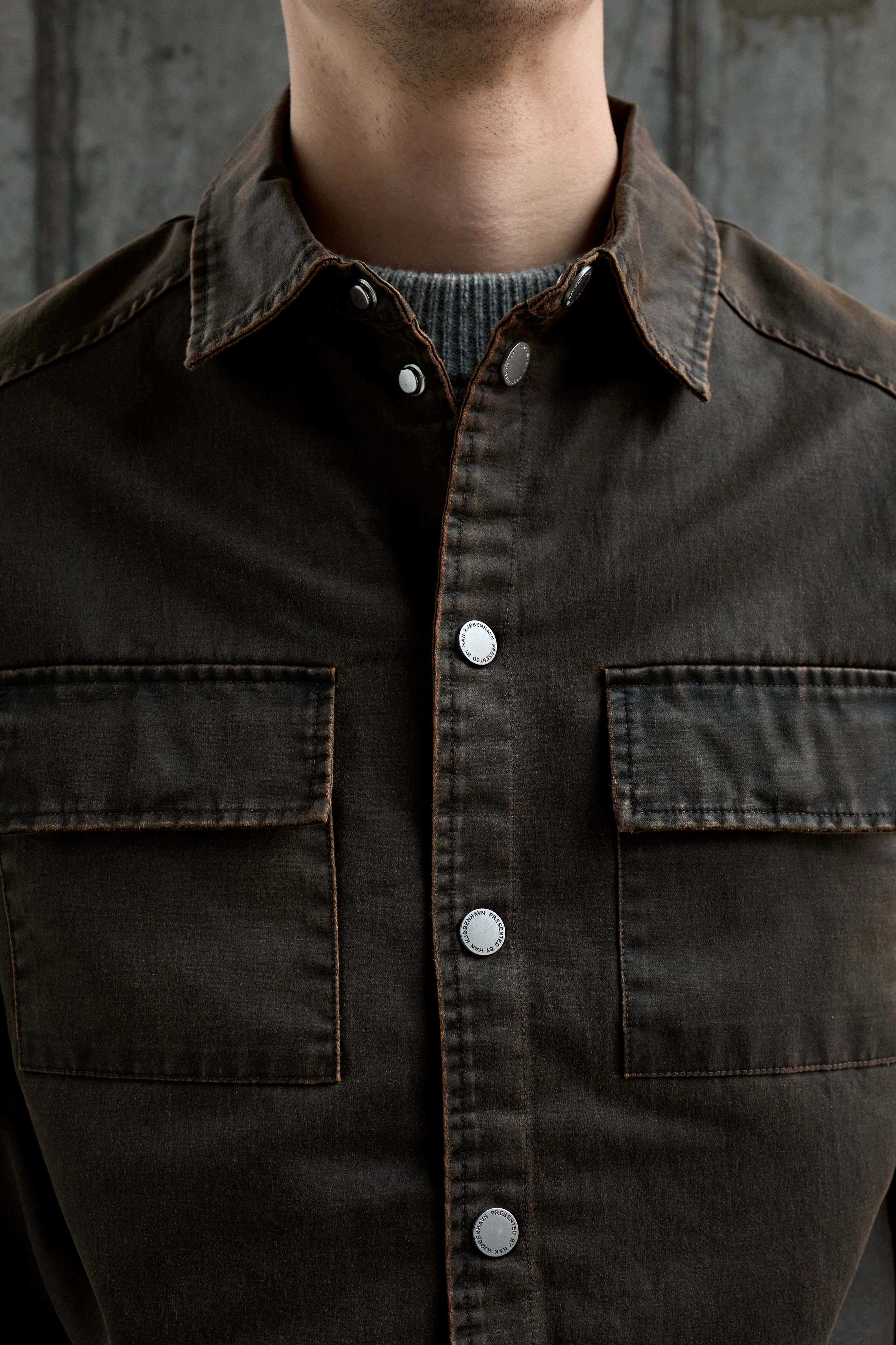 Овершот Han Kjøbenhavn Washed Overshirt Dirty Tint