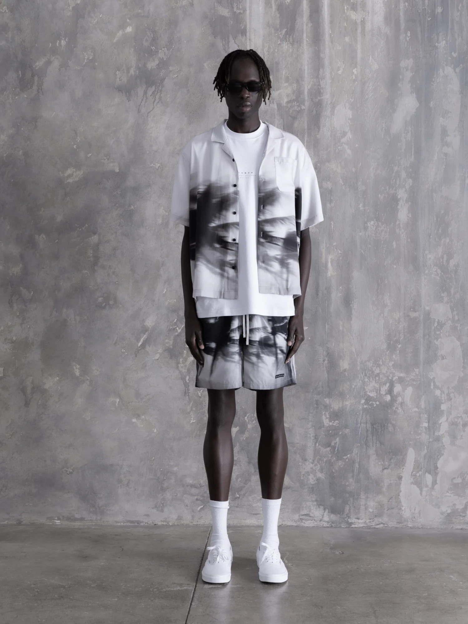 Рубашка Stampd Palms in Motion Camp Collar