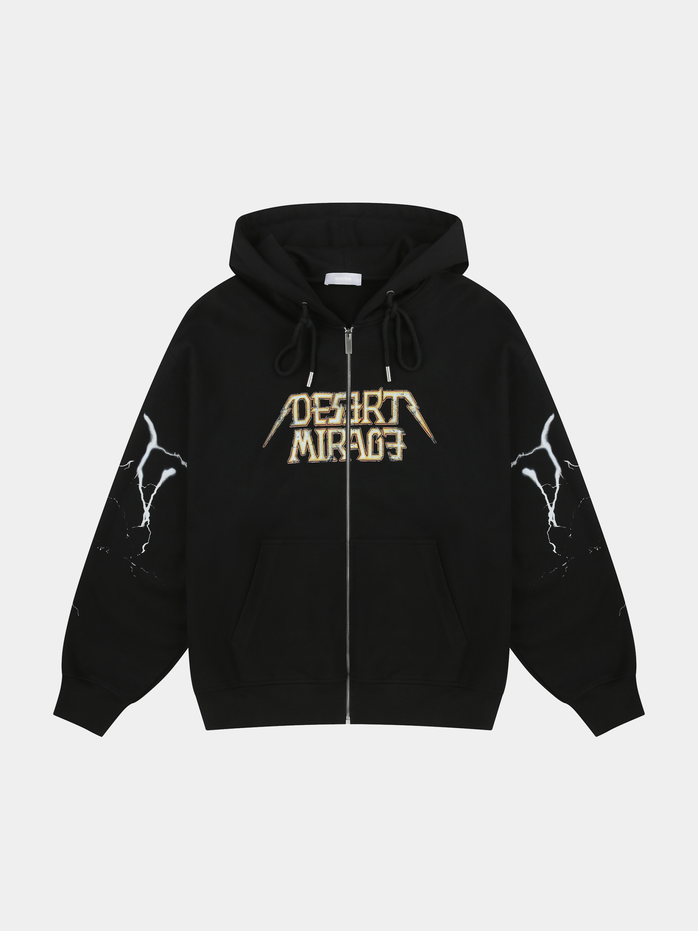 Зип-худи System Printed Hood Black