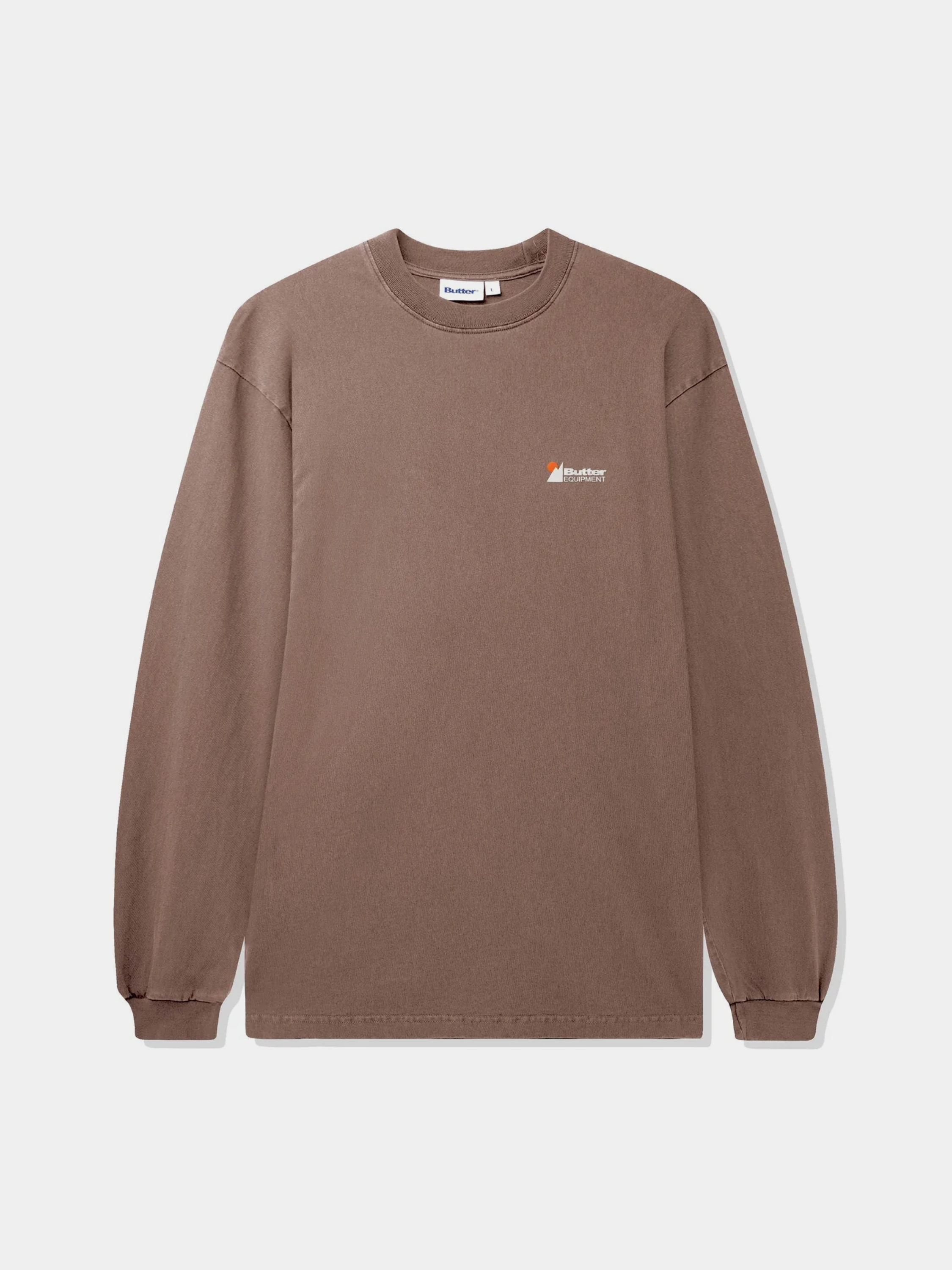 Лонгслив Butter Goods Pigment Dye L/S Tee Chestnut
